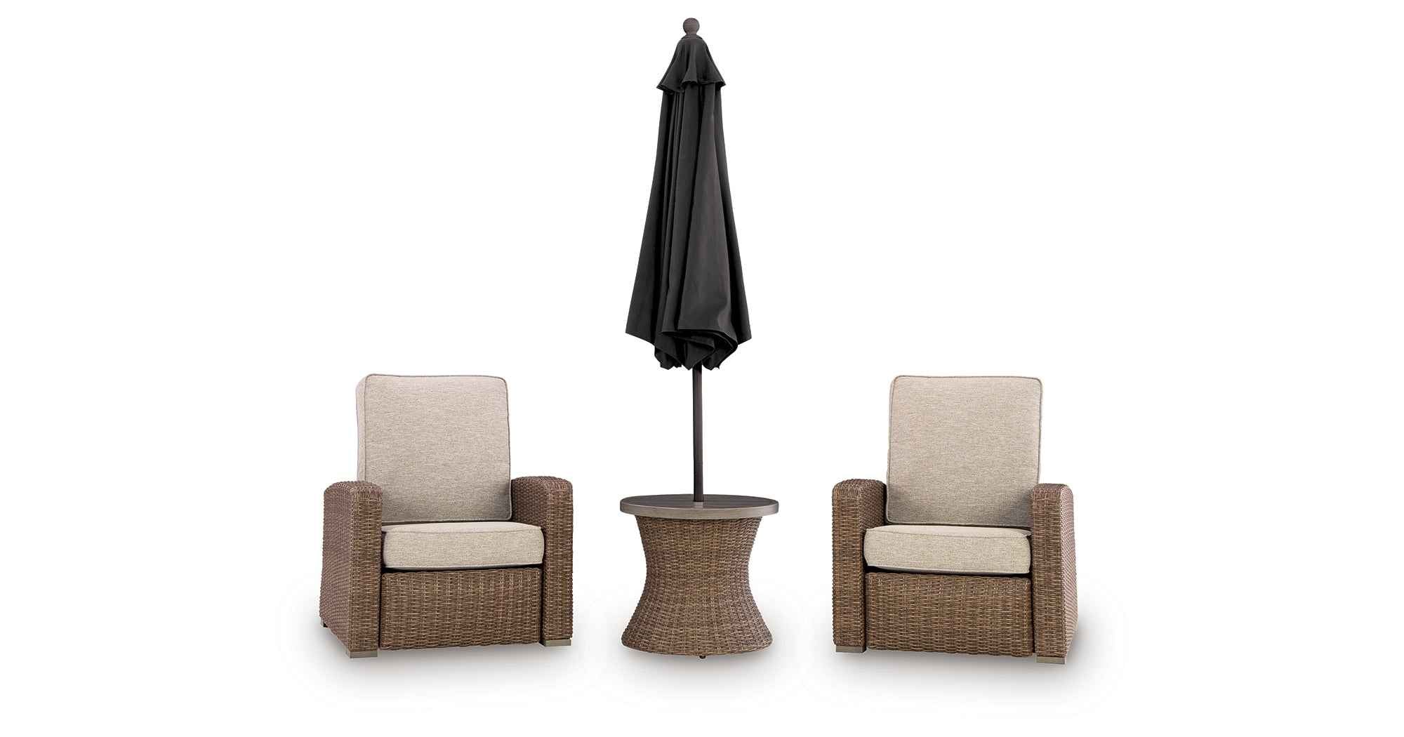 Laguna Heights Beige 2 Outdoor Chairs and End Table - Image 8