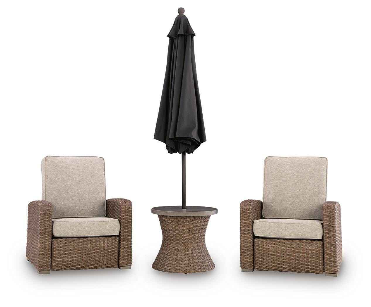 Laguna Heights Beige 2 Outdoor Chairs and End Table - Image 9