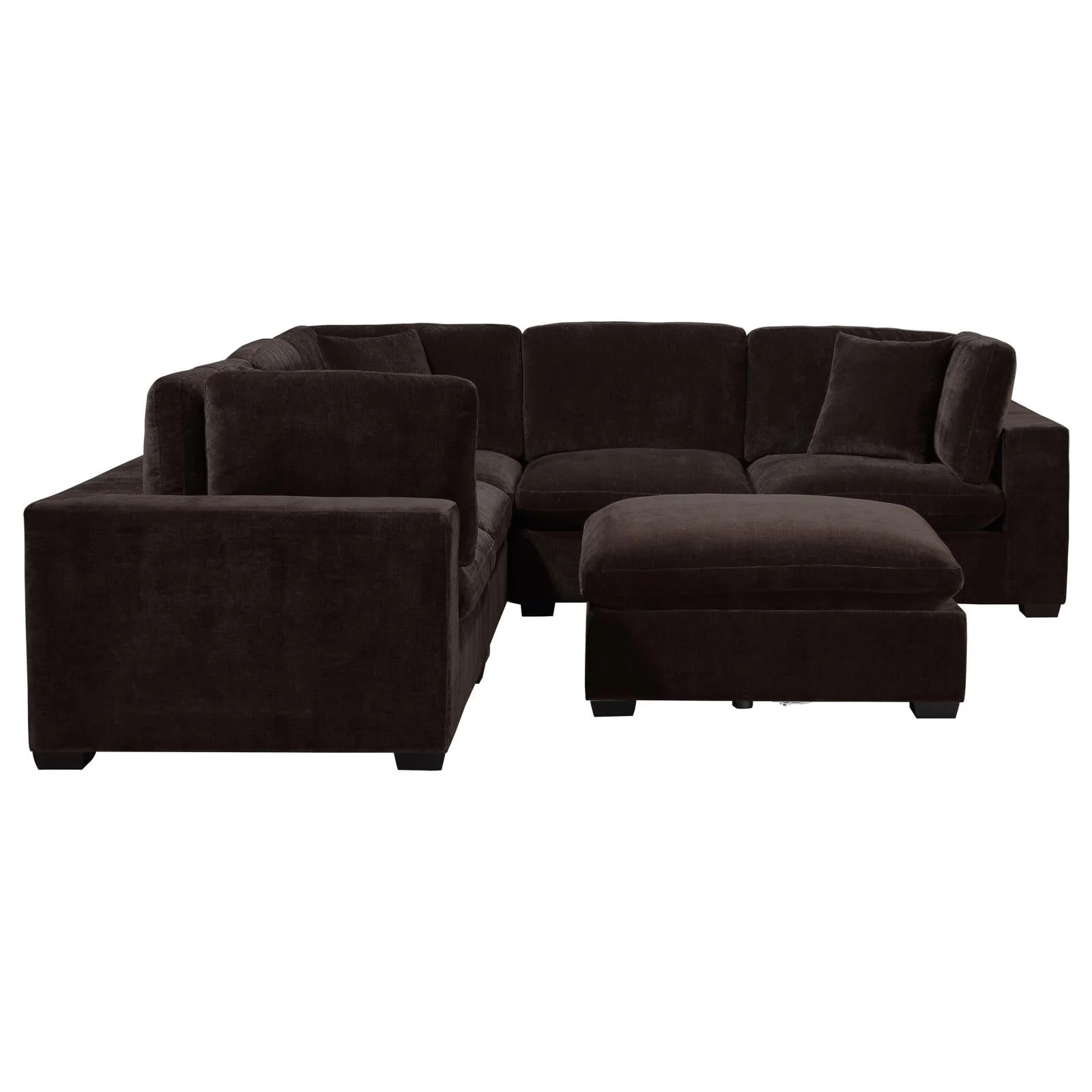 Lakeview Dark Chocolate 6-Piece Upholstered Modular Sectional Sofa - Image 2