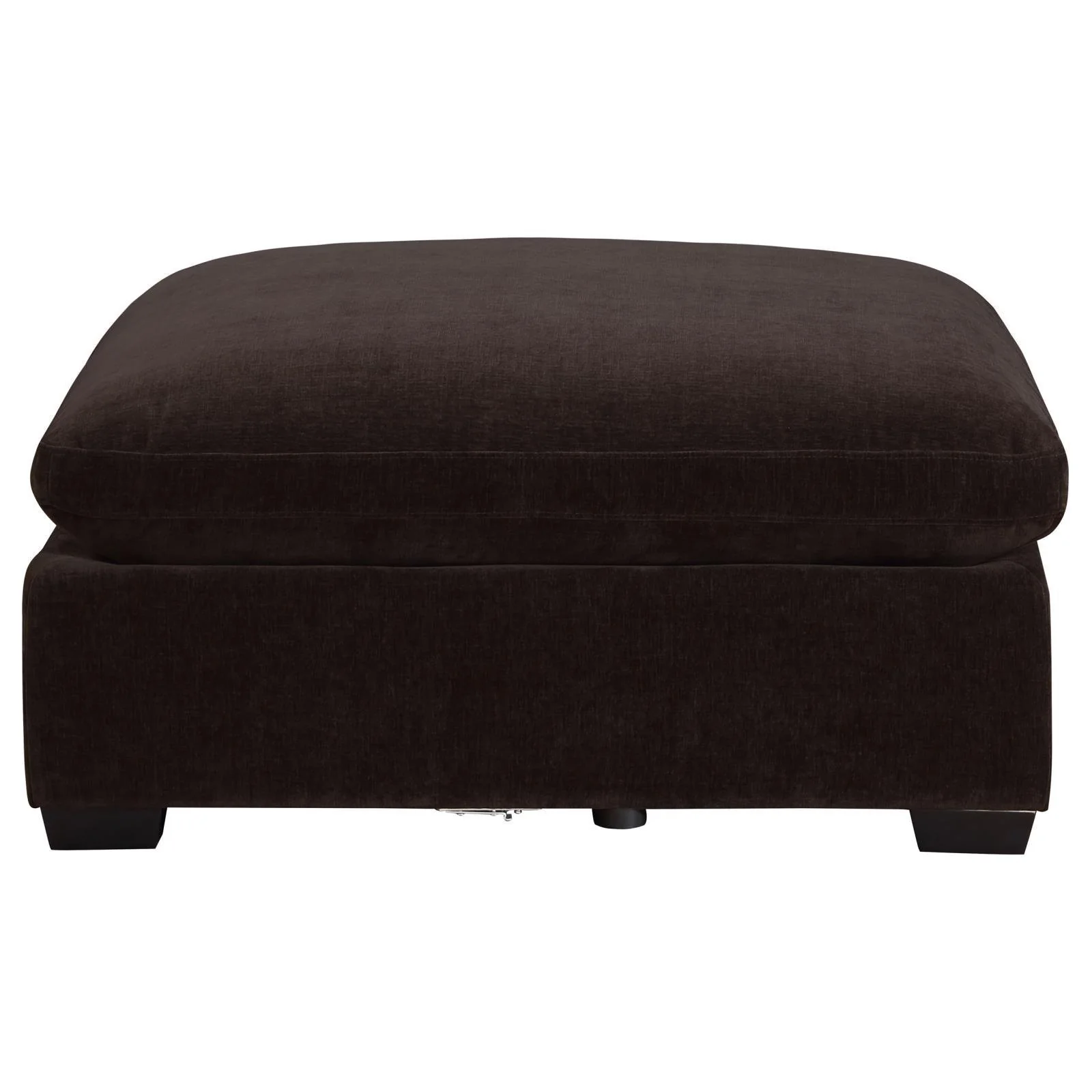 Lakeview Dark Chocolate Upholstered Ottoman - Image 2