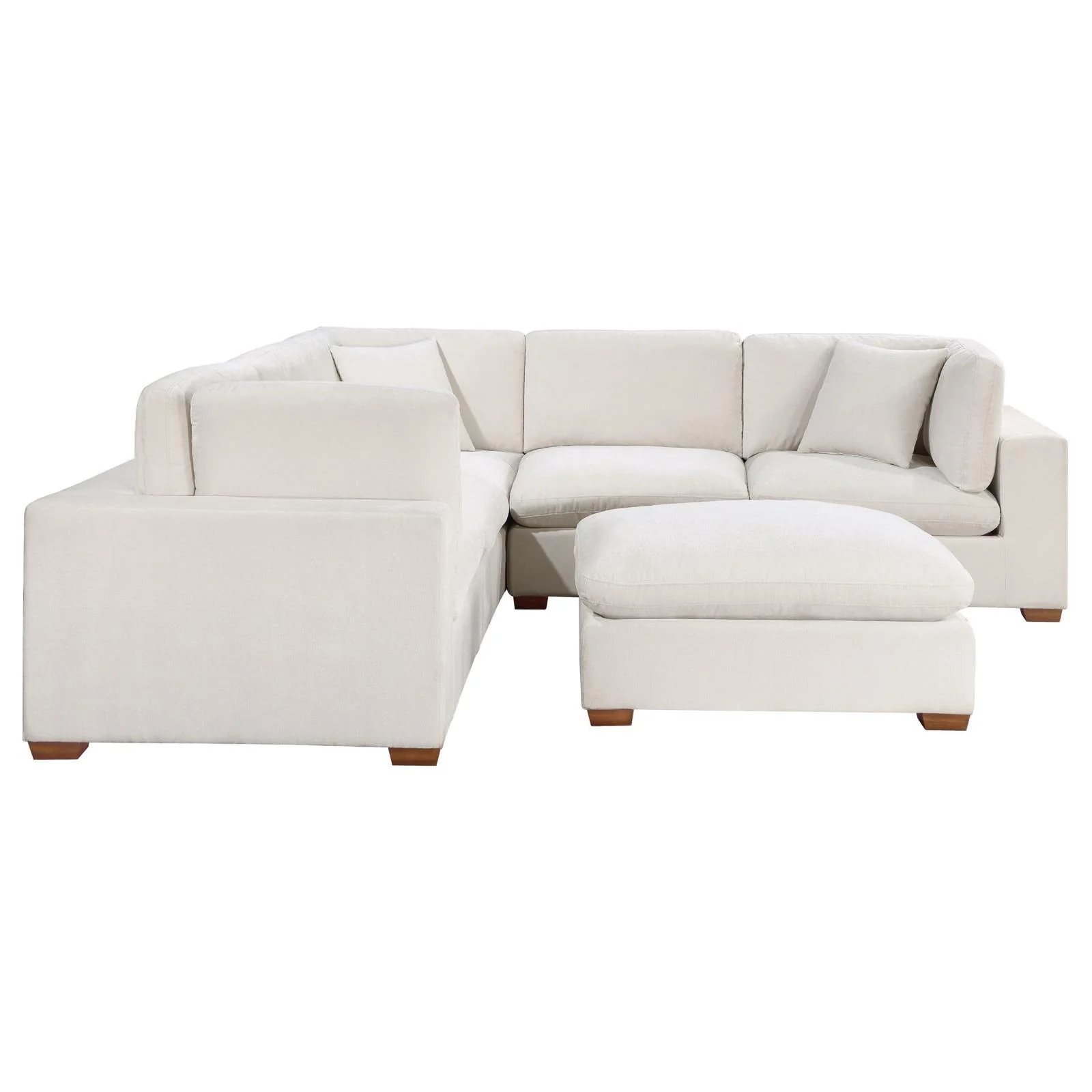 Lakeview Ivory 5-piece Upholstered Modular Sectional Sofa - Image 3