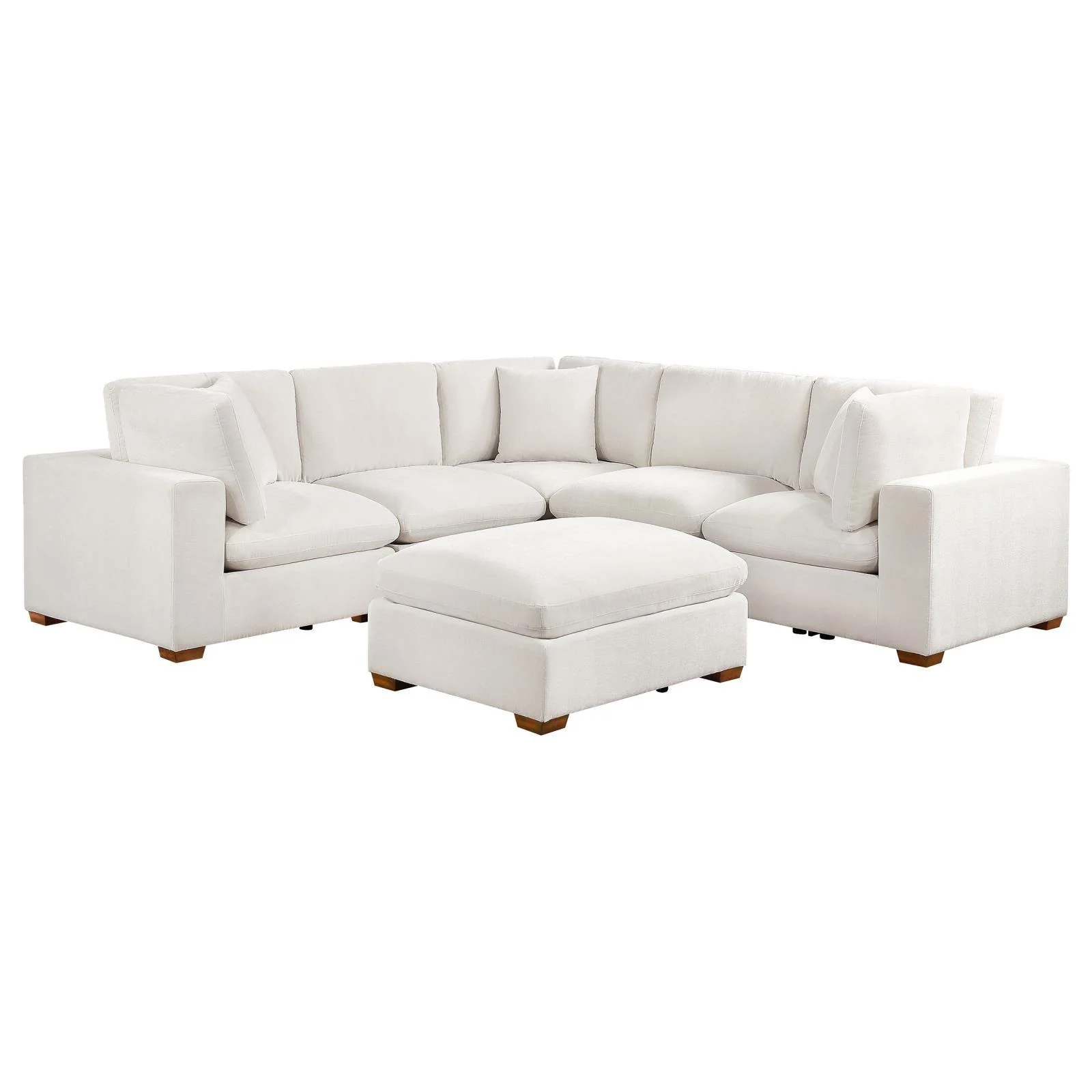 Lakeview Ivory 6-piece Upholstered Modular Sectional Sofa - Image 2