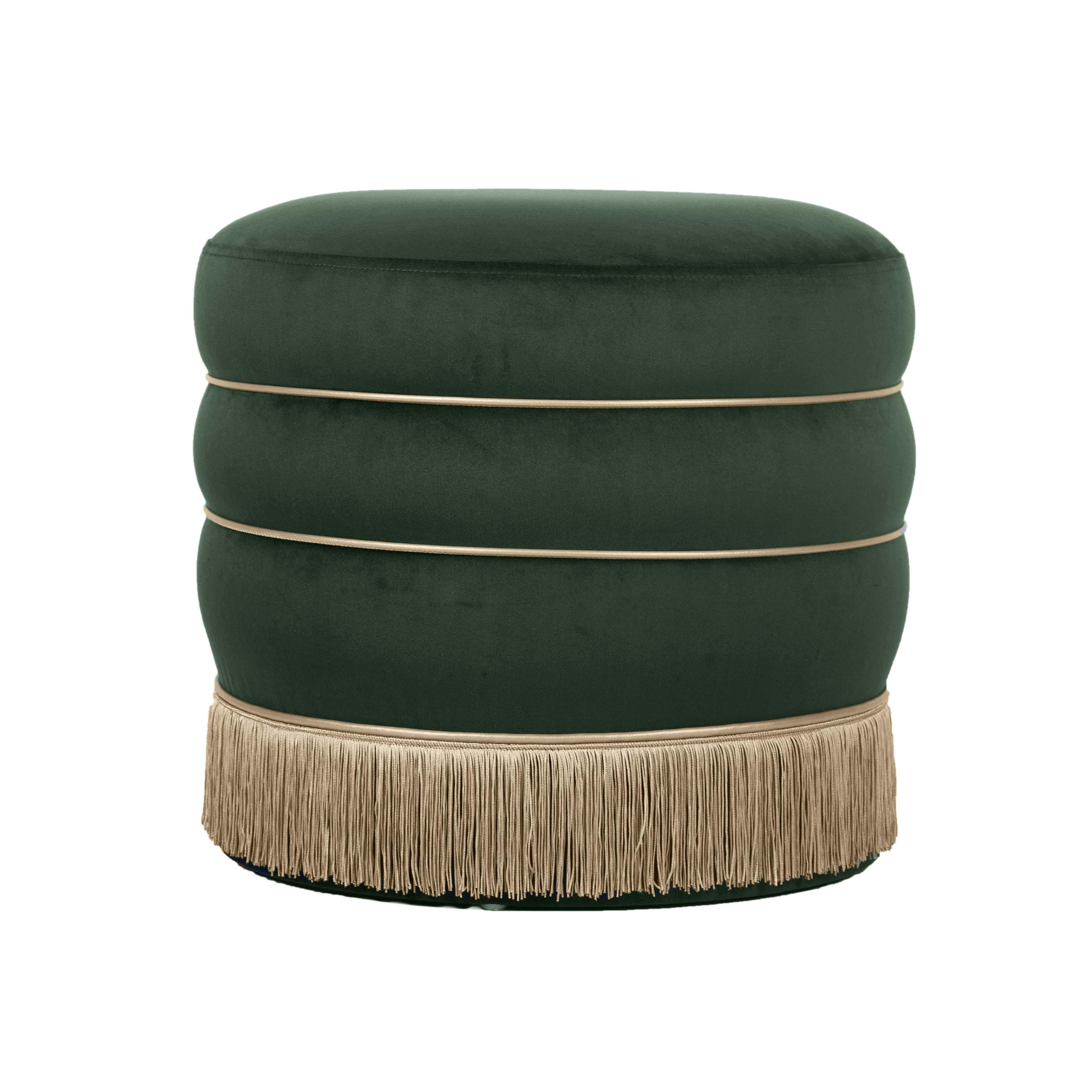 Lakka Velvet Ottoman - Image 3