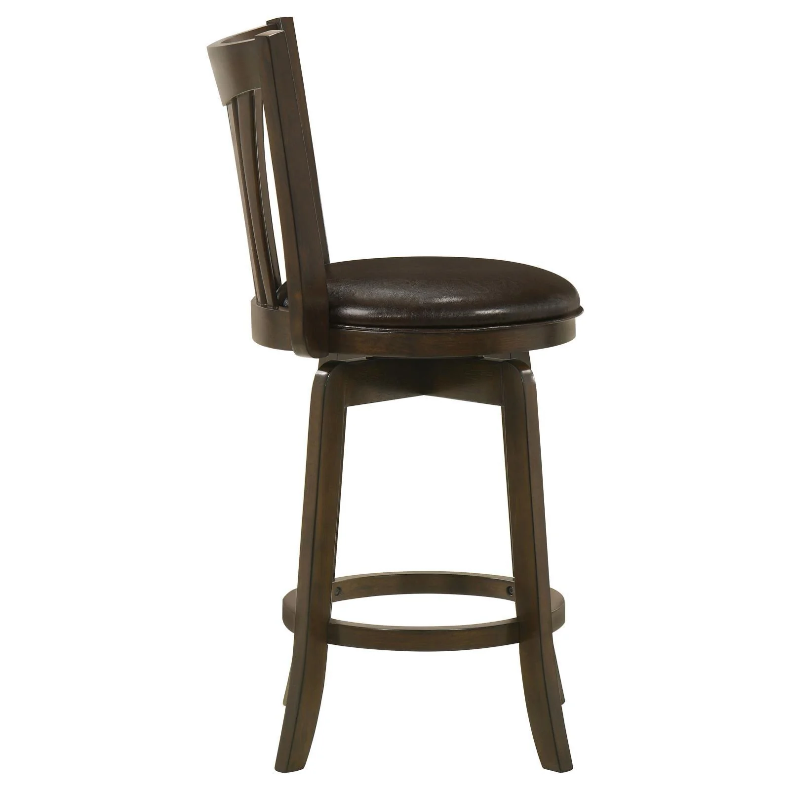 Lambert Counter Height Swivel Bar Stool with Upholstered Seat Dark Cherry - Image 8