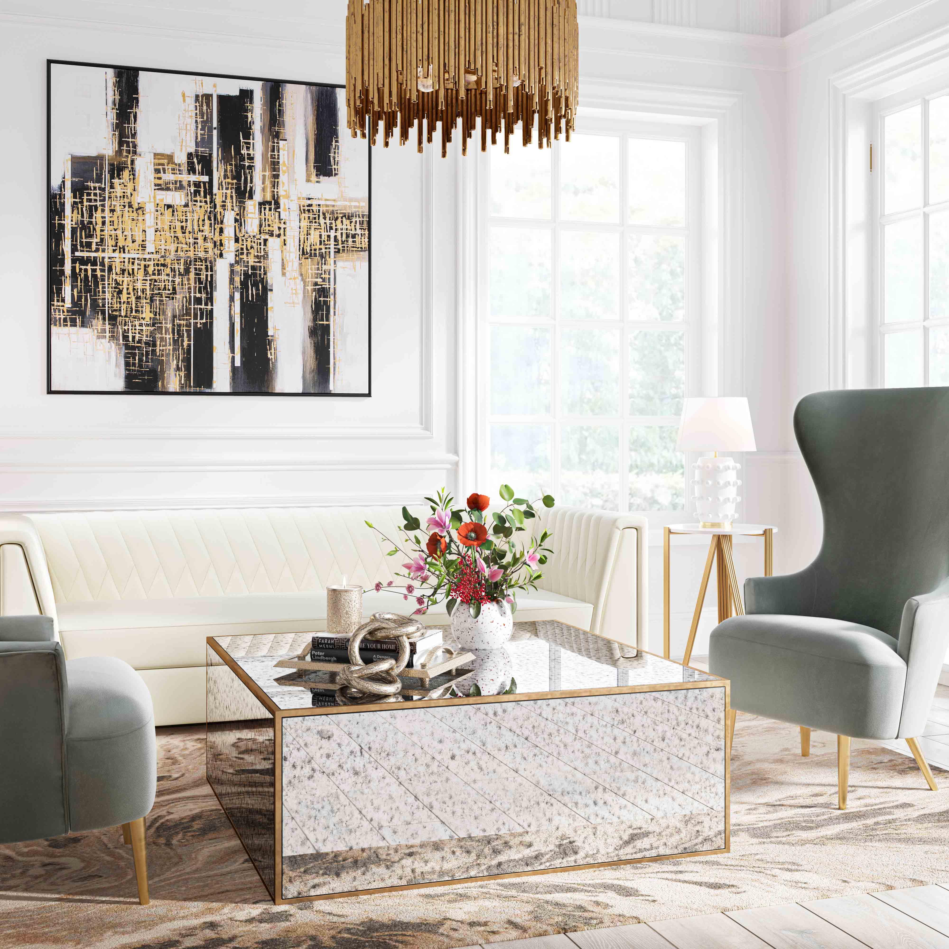 Lana Mirrored Coffee Table by Inspire Me! Home Decor - Image 11