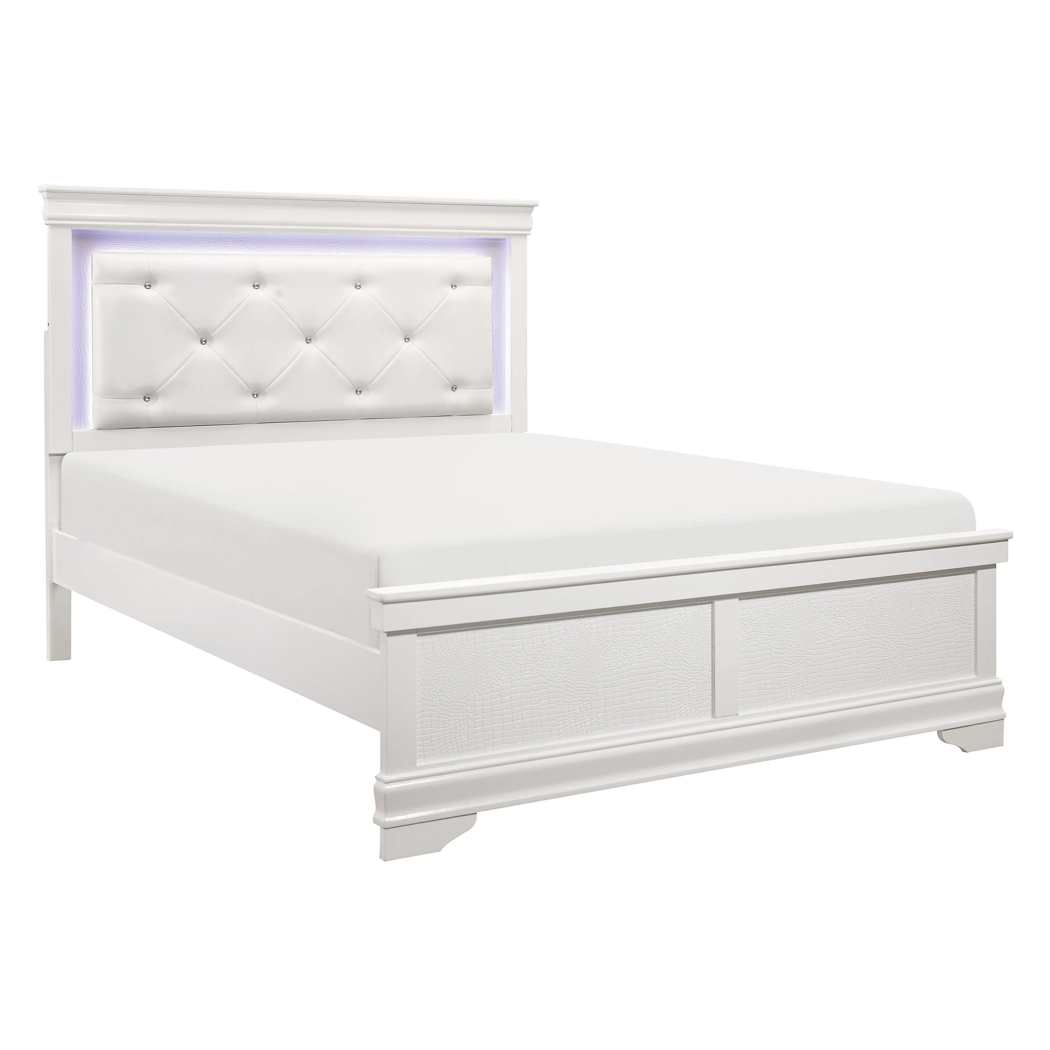 Lana White LED Upholstered Panel Youth Bedroom Set - Image 2