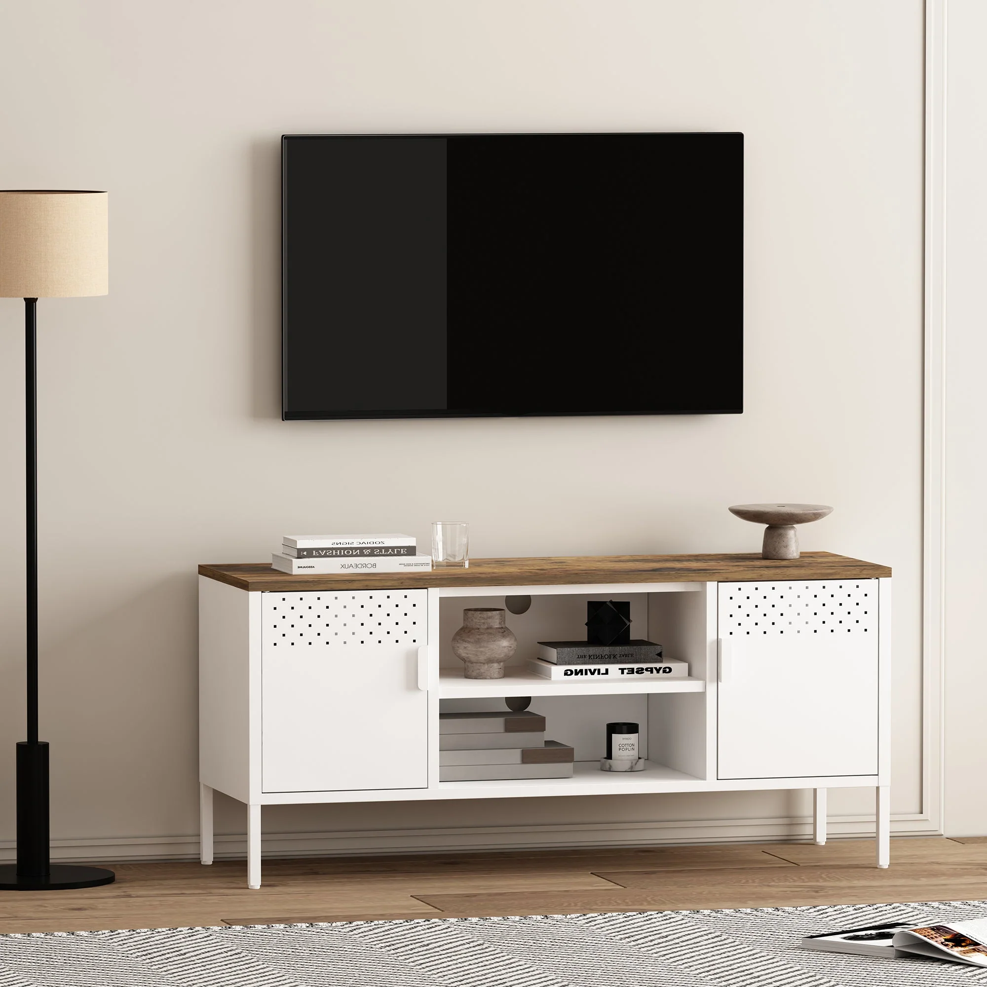 Landen 47" TV Stand in White - Image 2