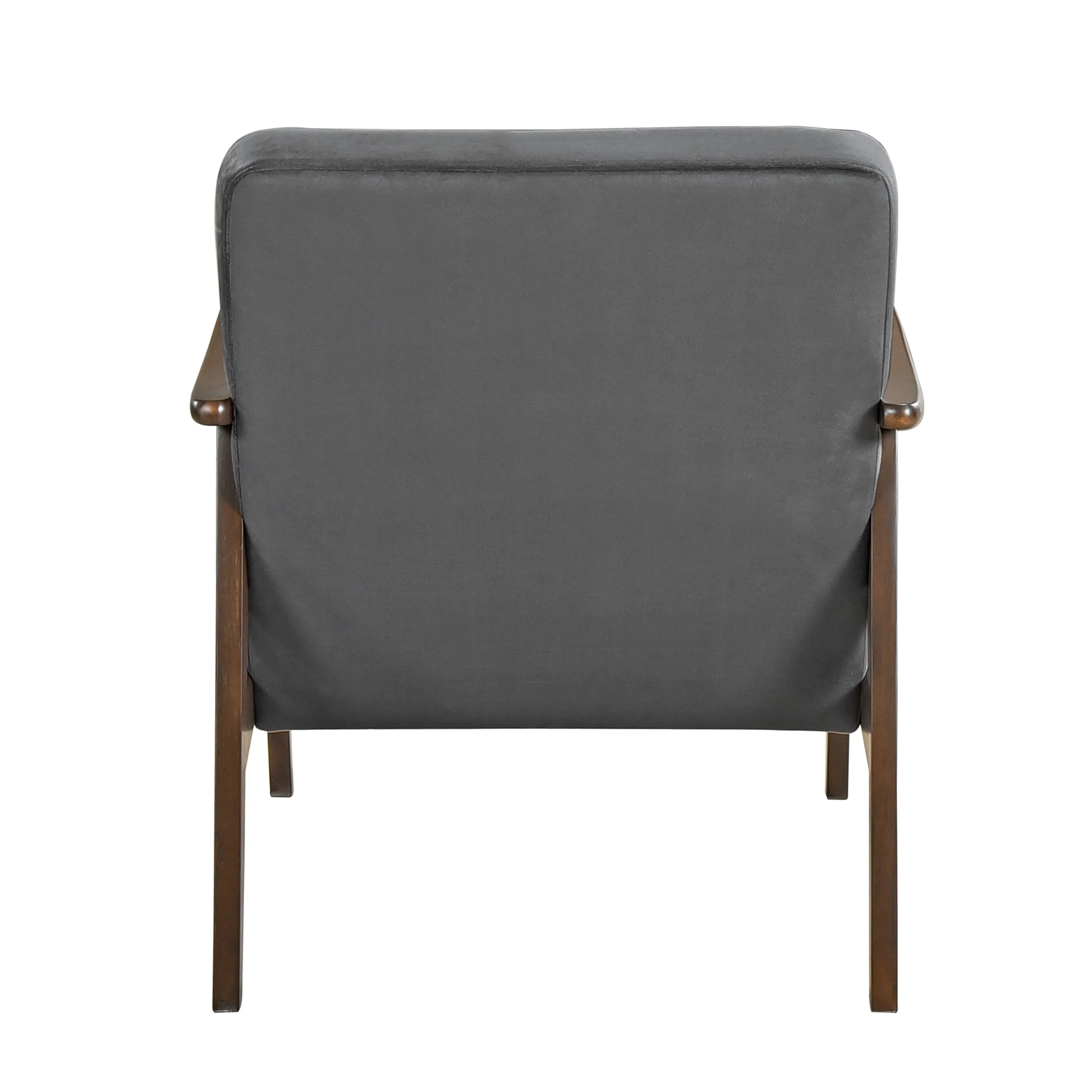 Landers Dark Gray Velvet Accent Chair - Image 4