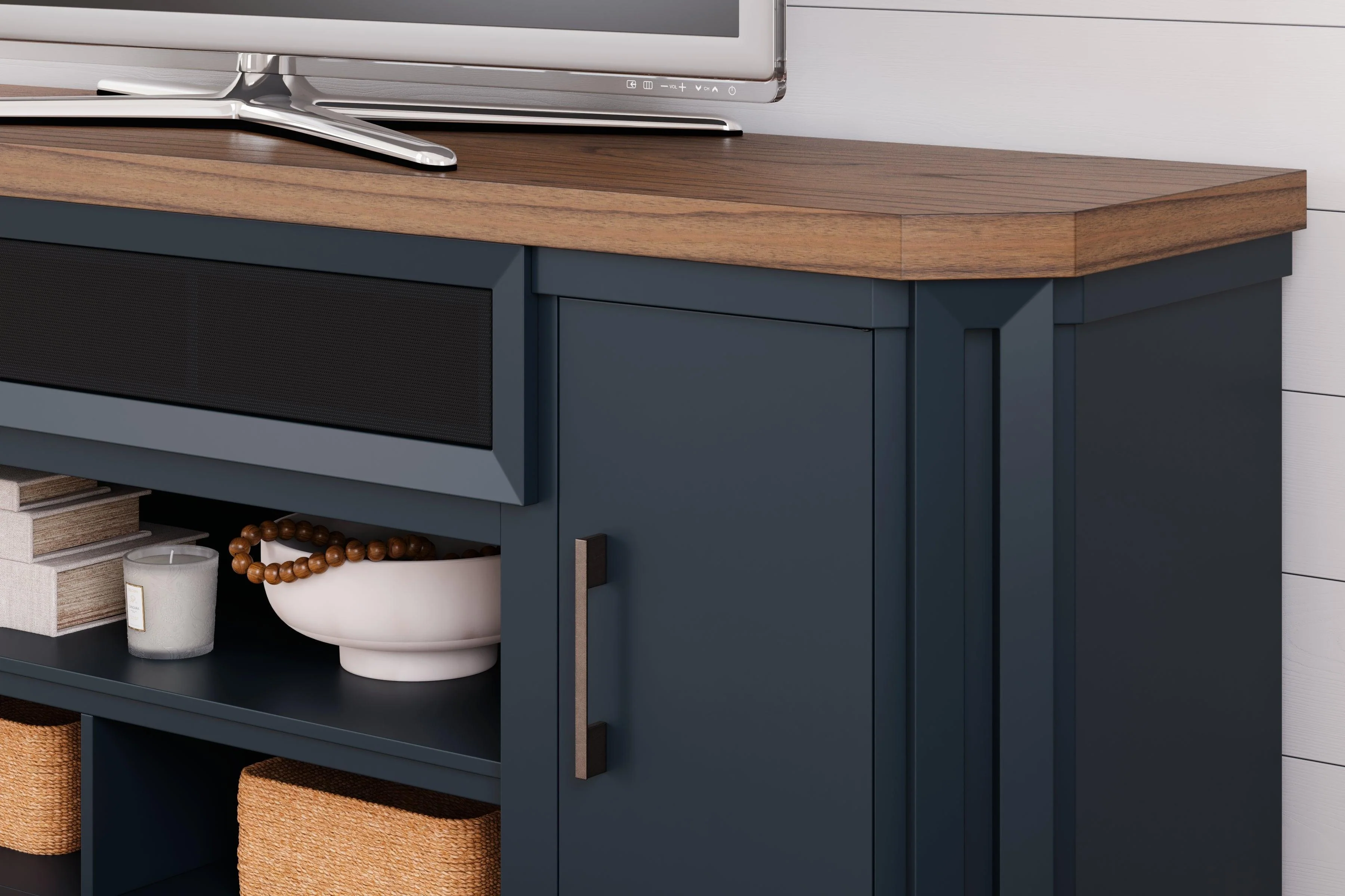 Landocken Two-tone 83" TV Stand - Image 2