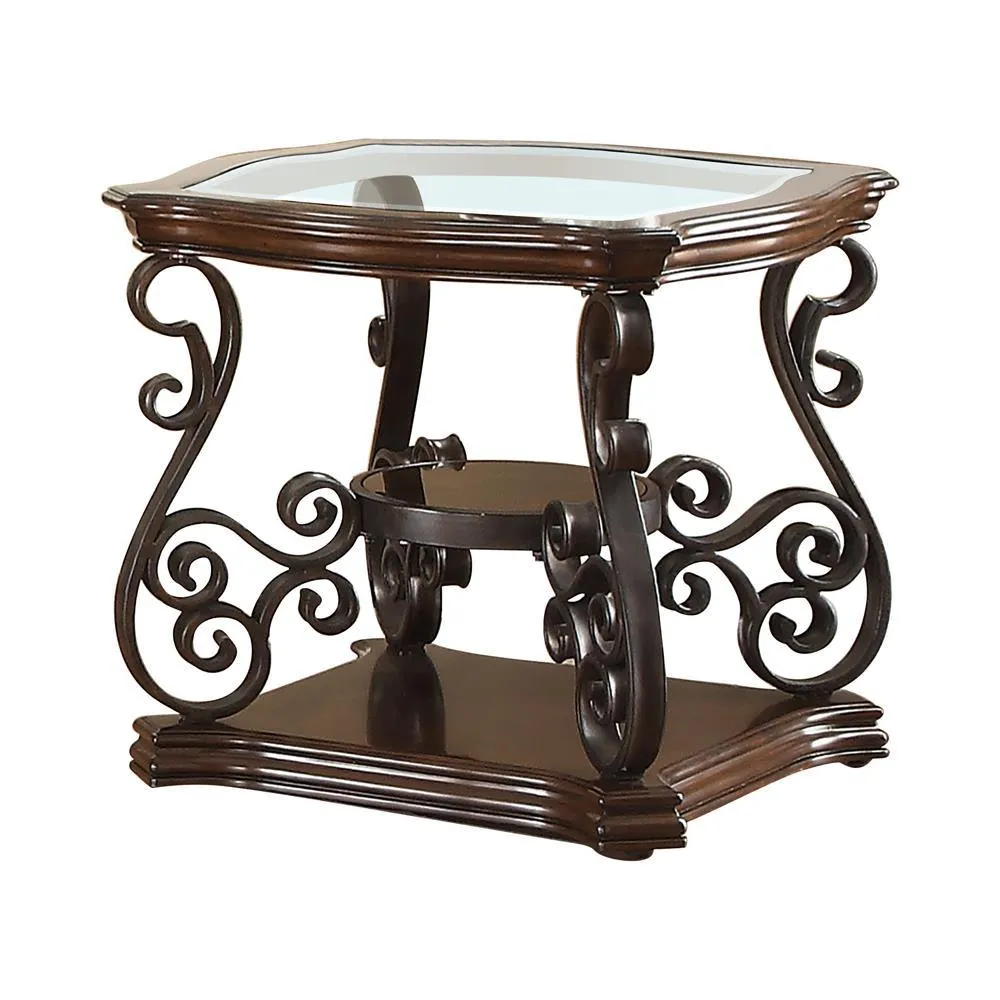 Laney Deep Merlot/Clear End Table - Image 2