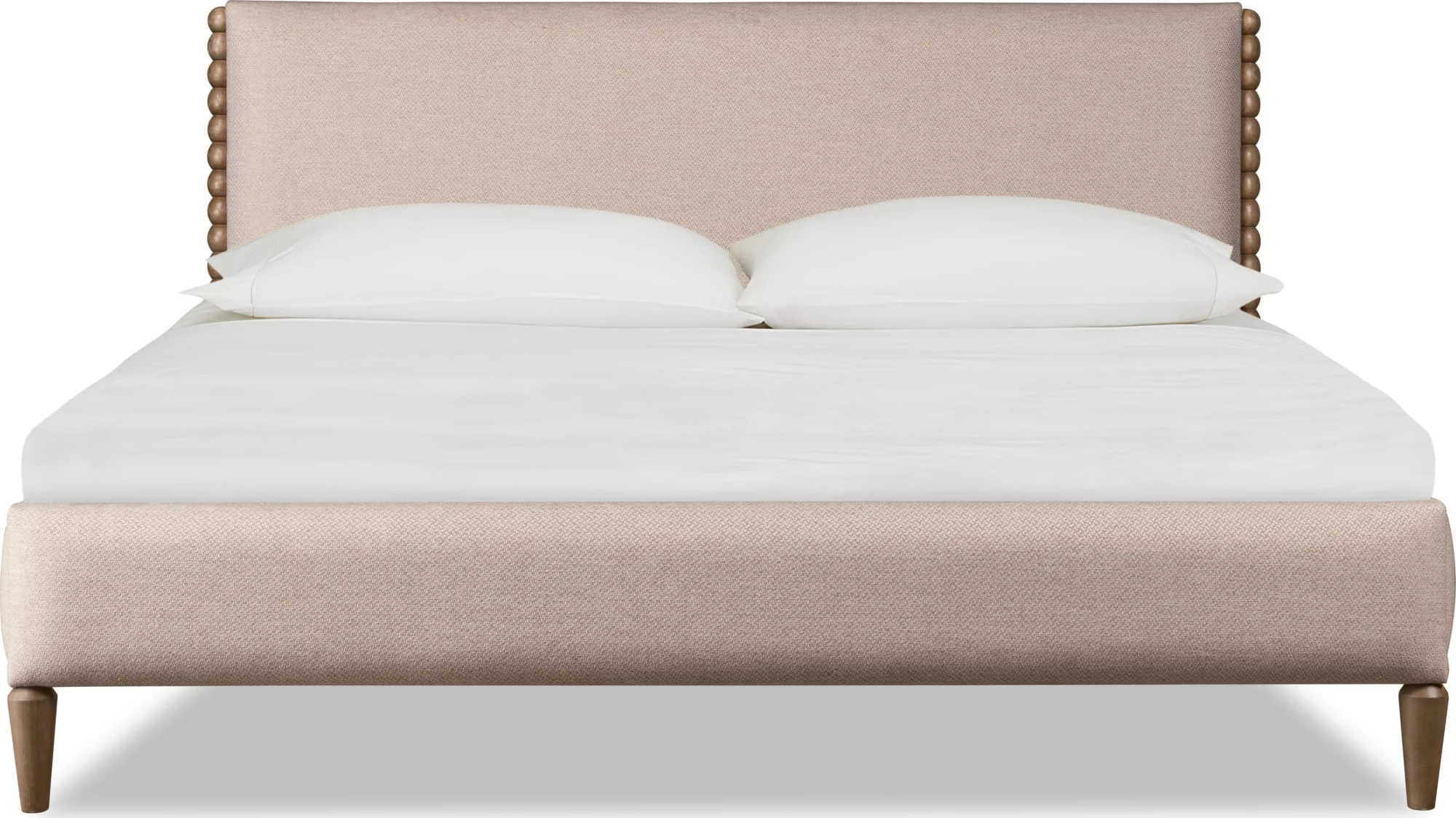 Langley Honey Wheat/Autumn Forest Upholstered King Bed - Image 2