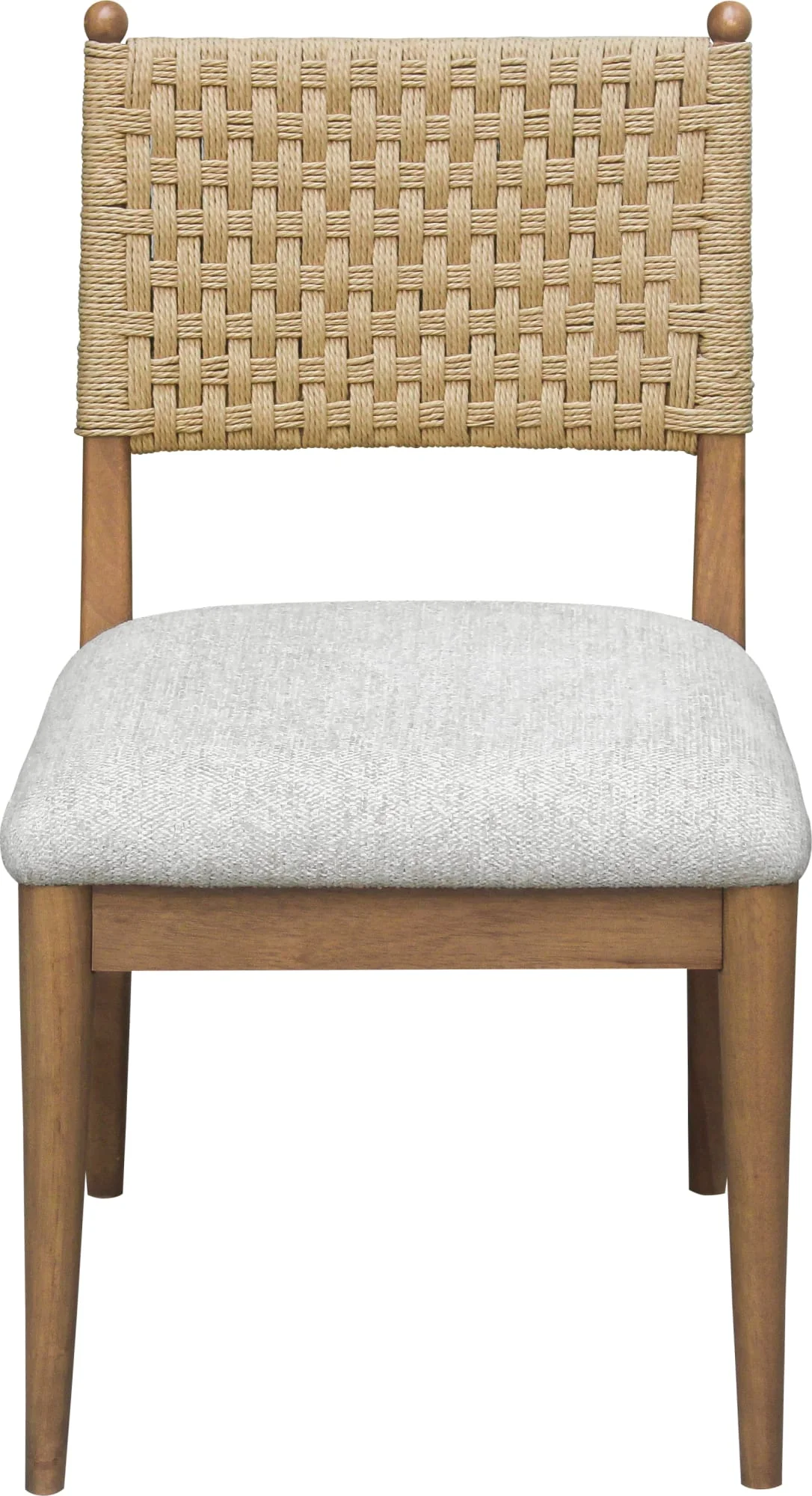 Langley Snow White/Cabin Glow Woven Back Chair (Set of 2) - Image 2