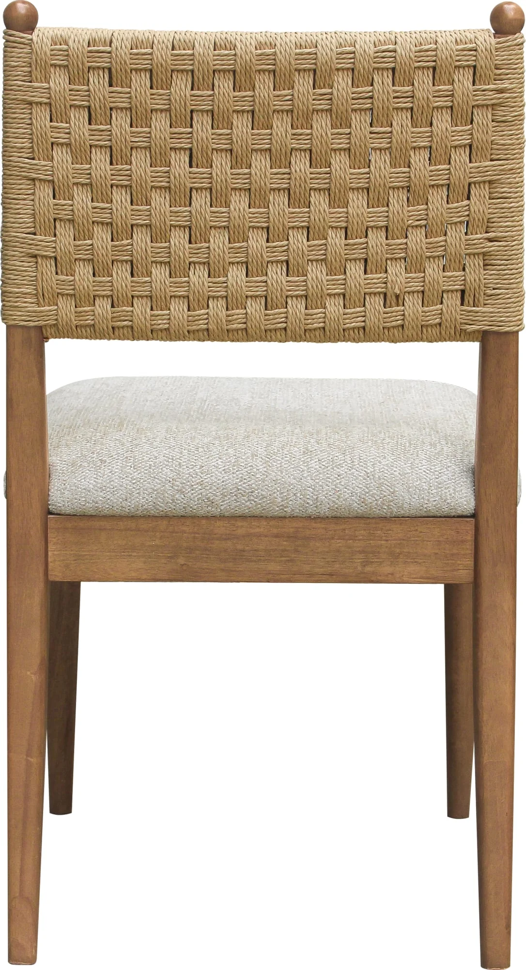 Langley Snow White/Cabin Glow Woven Back Chair (Set of 2) - Image 5