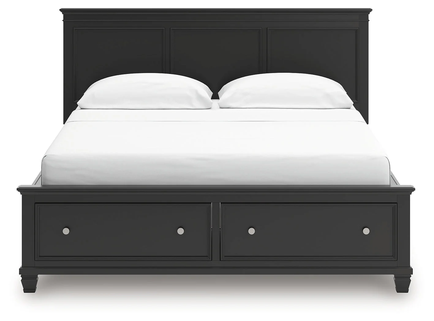 Lanolee Black California King Panel Storage Bed