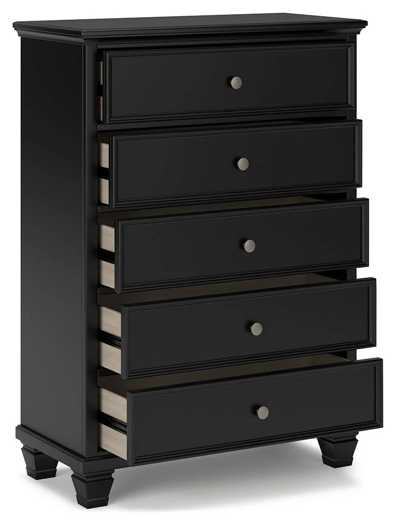 Lanolee Black Chest of Drawers - Image 2