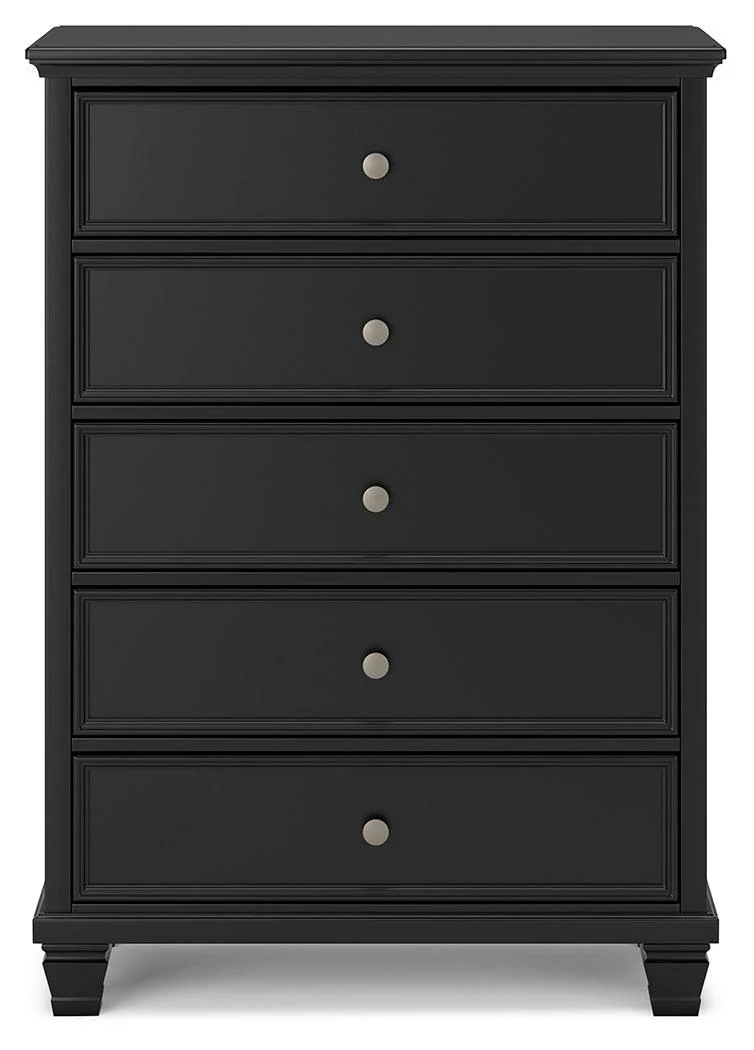 Lanolee Black Chest of Drawers - Image 4