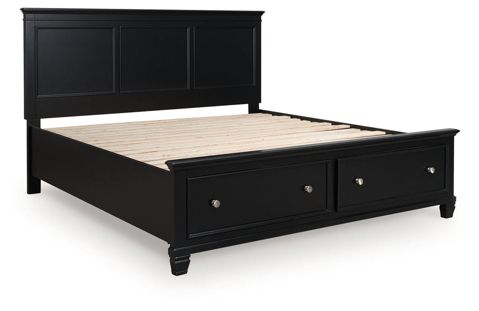 Lanolee Black King Panel Storage Bed - Image 2