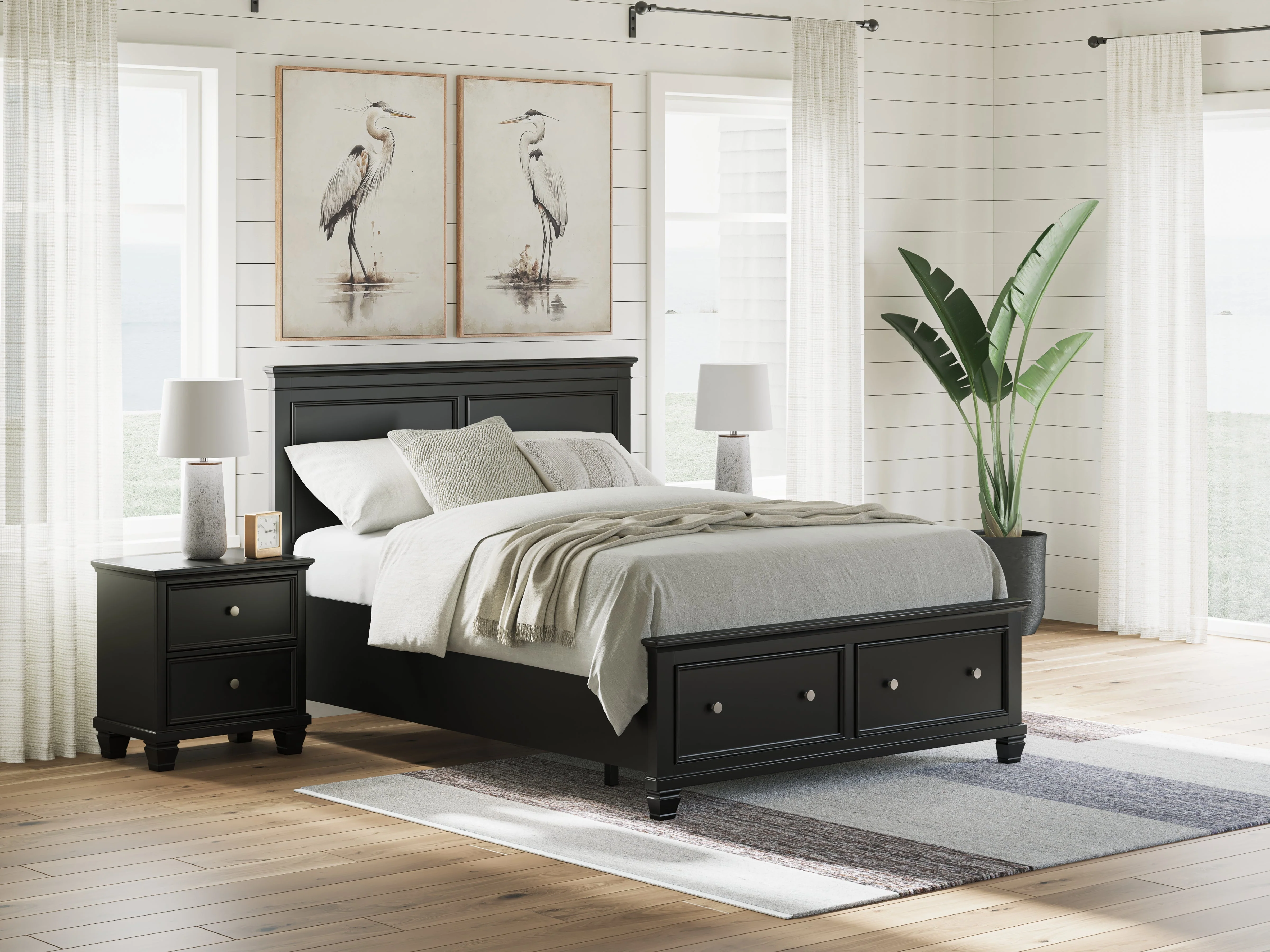 Lanolee Black Queen Panel Storage Bed - Image 9