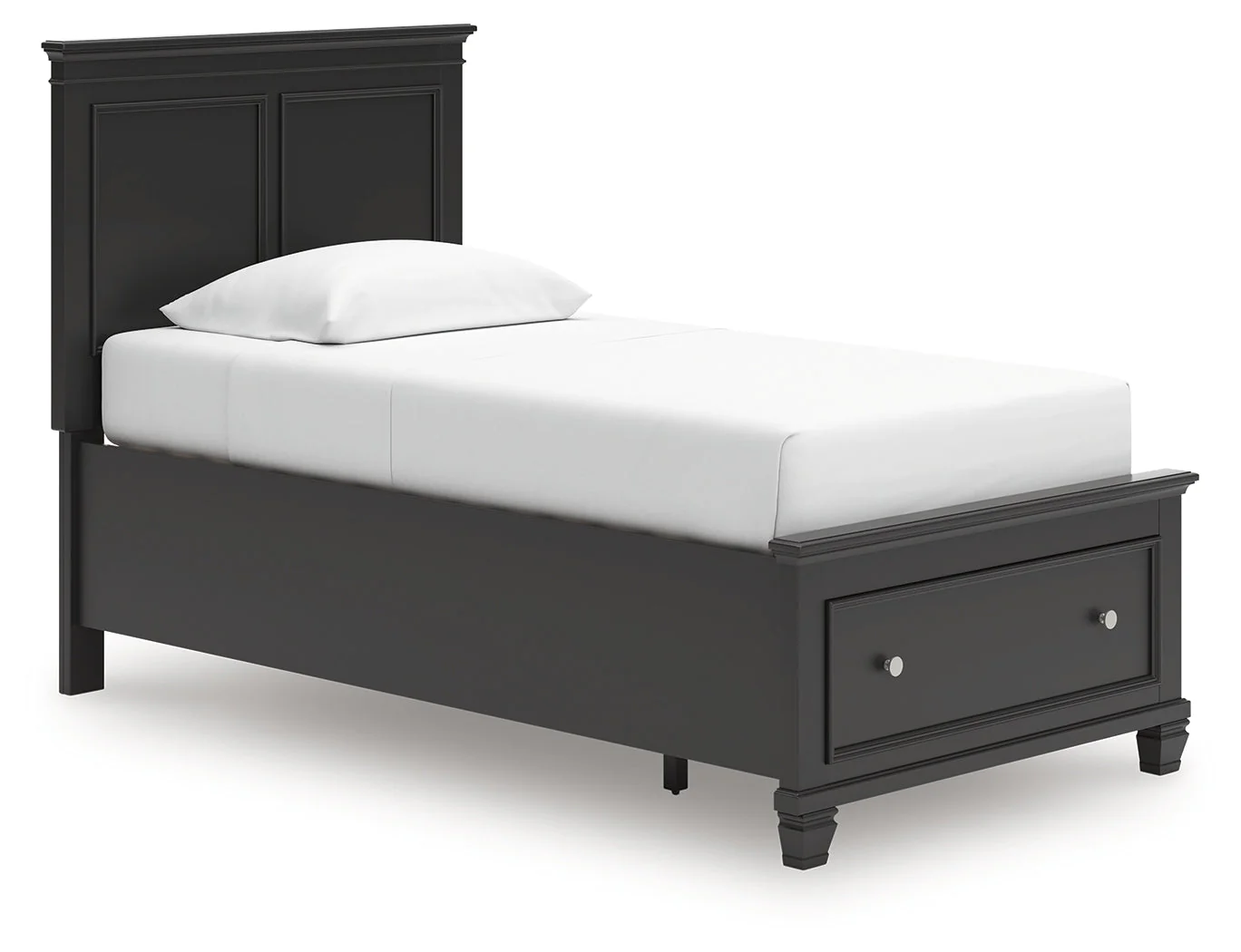 Lanolee Black Twin Panel Storage Bed - Image 3