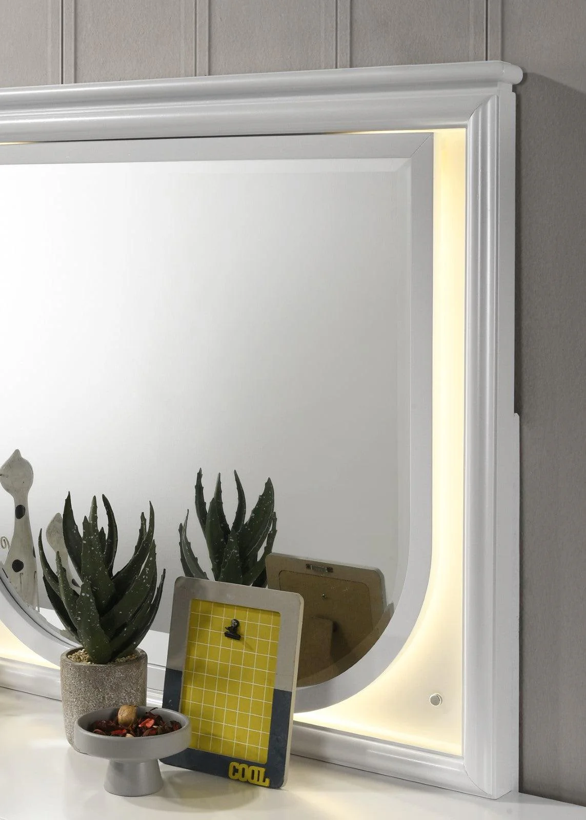 Lareina Pearl White Mirror - Image 2
