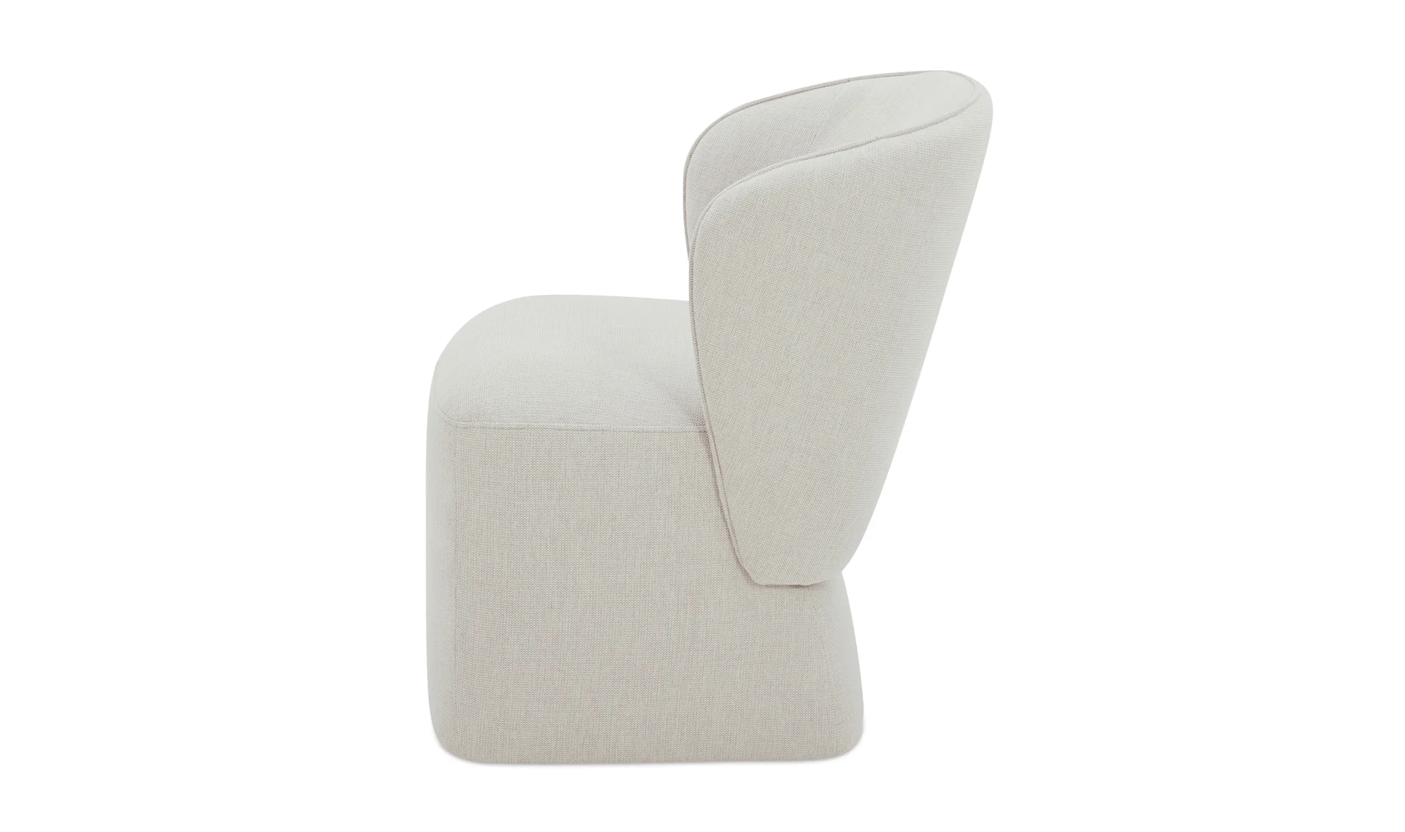 Larson Rolling Dining Chair Heather Grey - Image 3