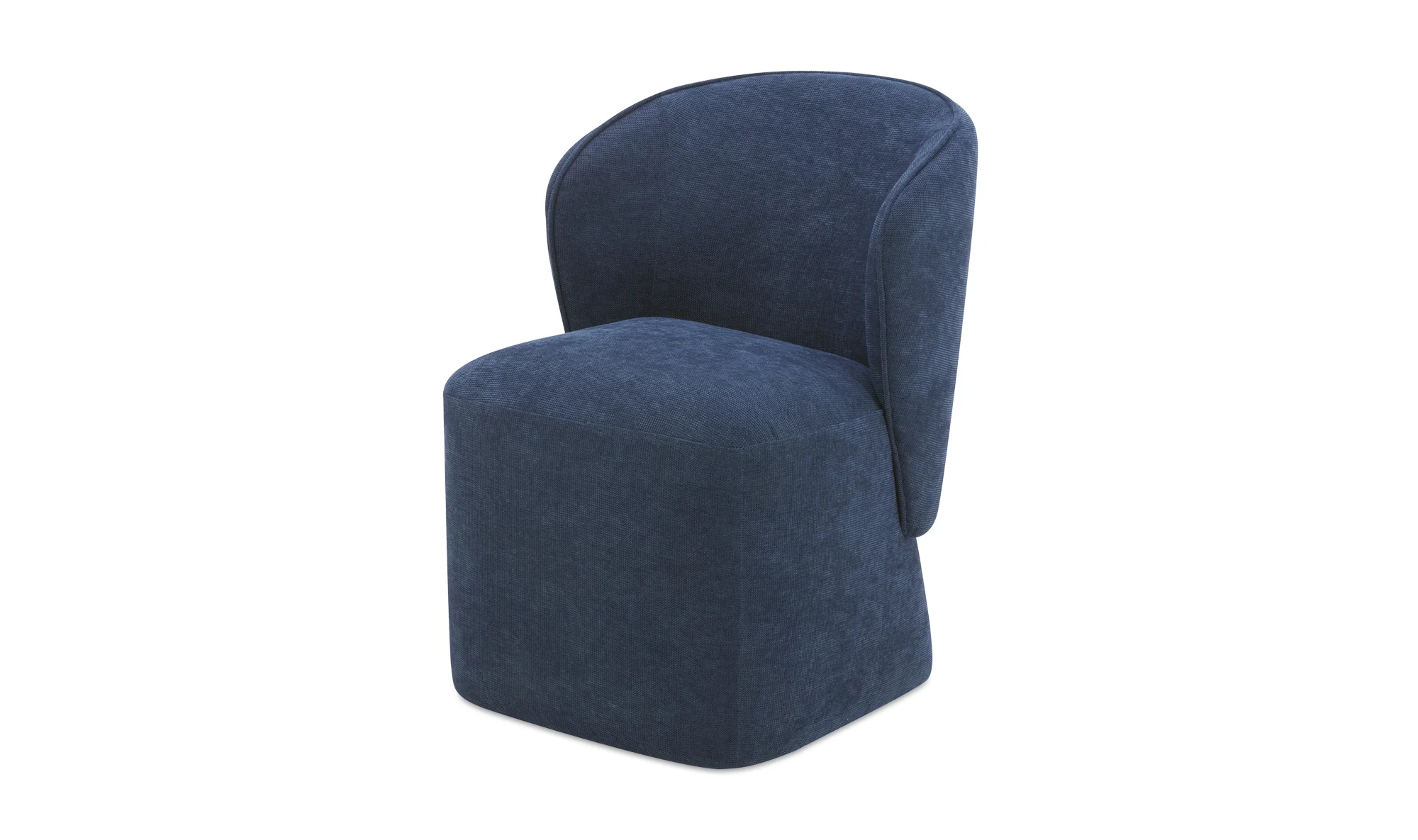 Larson Rolling Dining Chair Navy Blue - Image 2