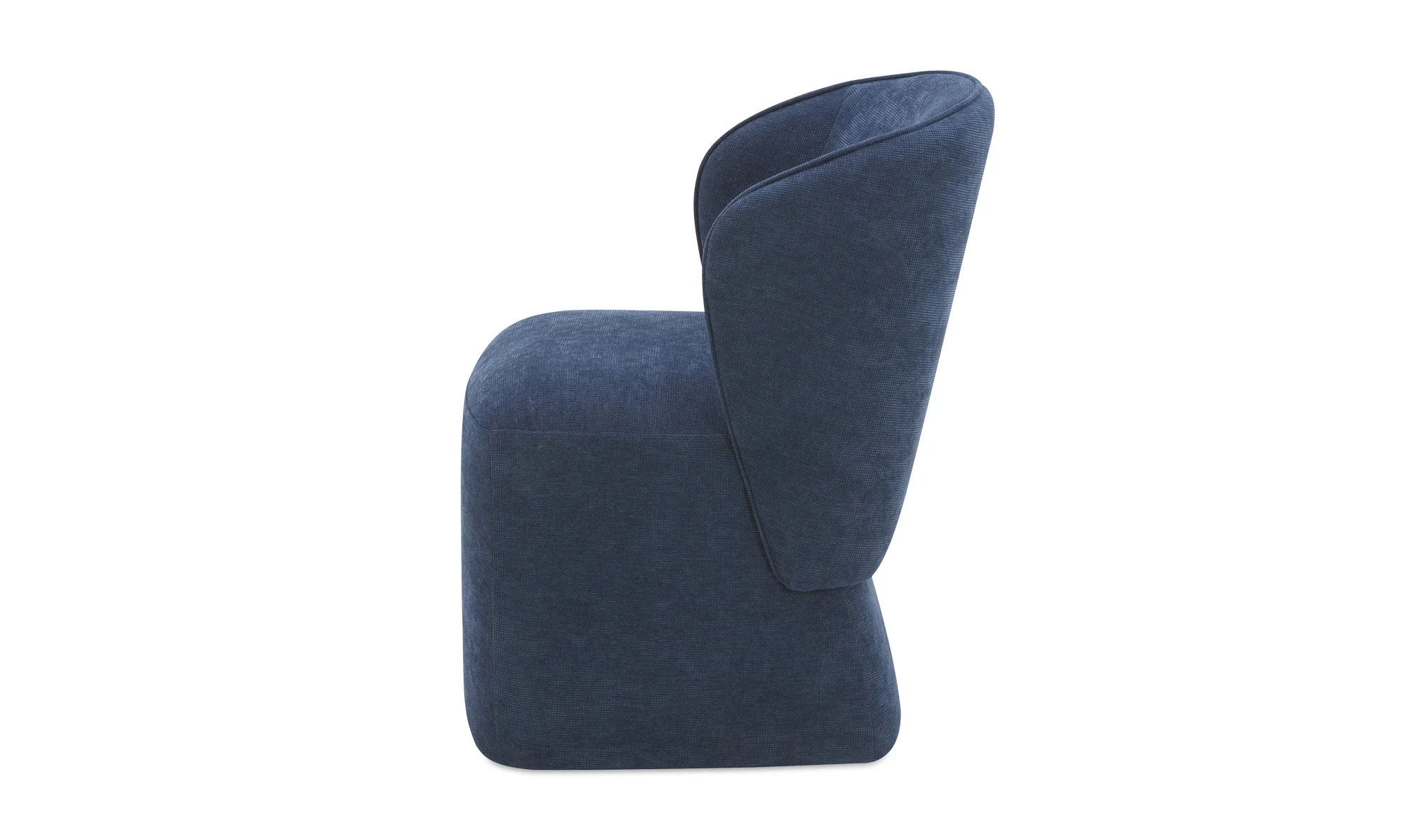 Larson Rolling Dining Chair Navy Blue - Image 3