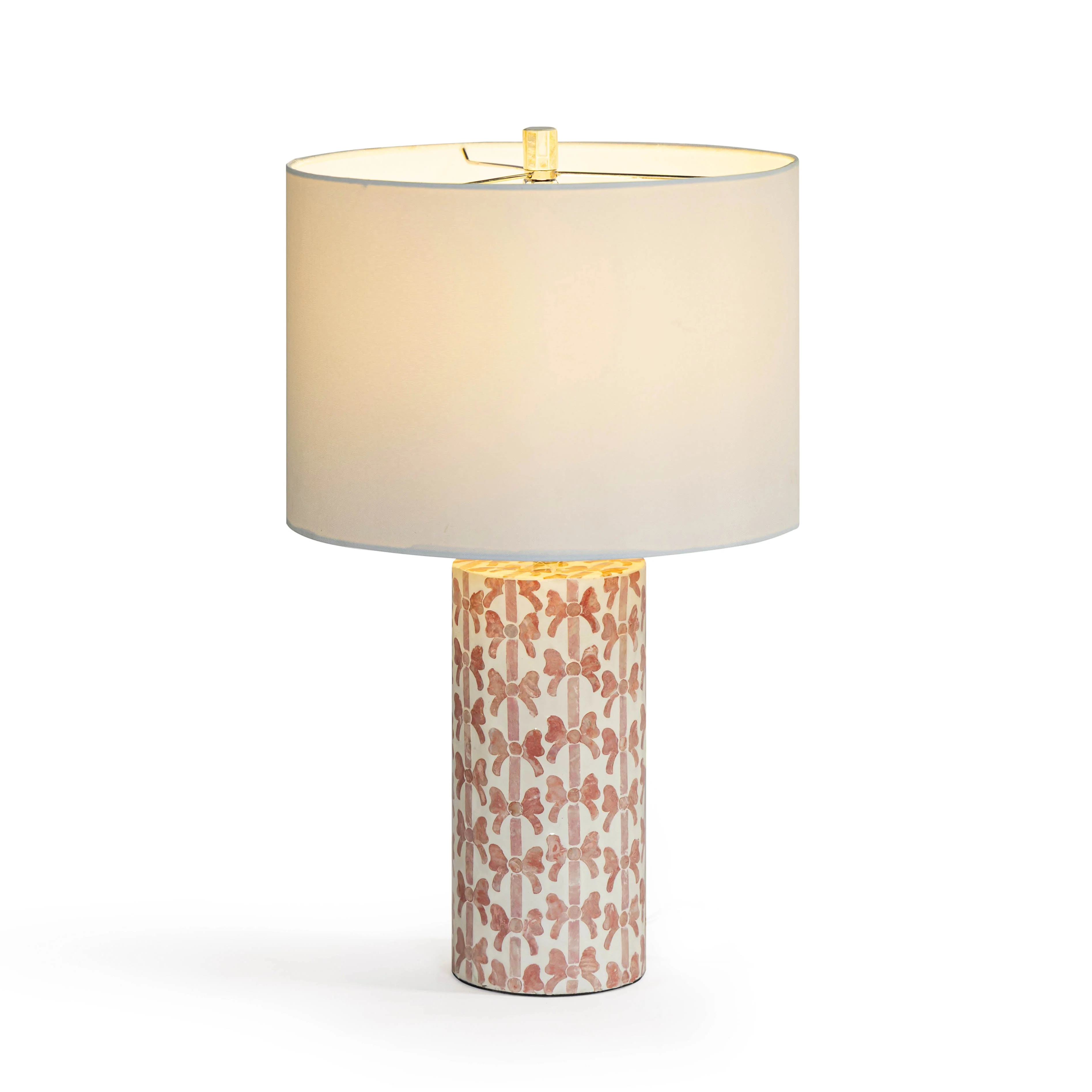 Lassy Pink Ribbon Capiz Shell Table Lamp - Image 2