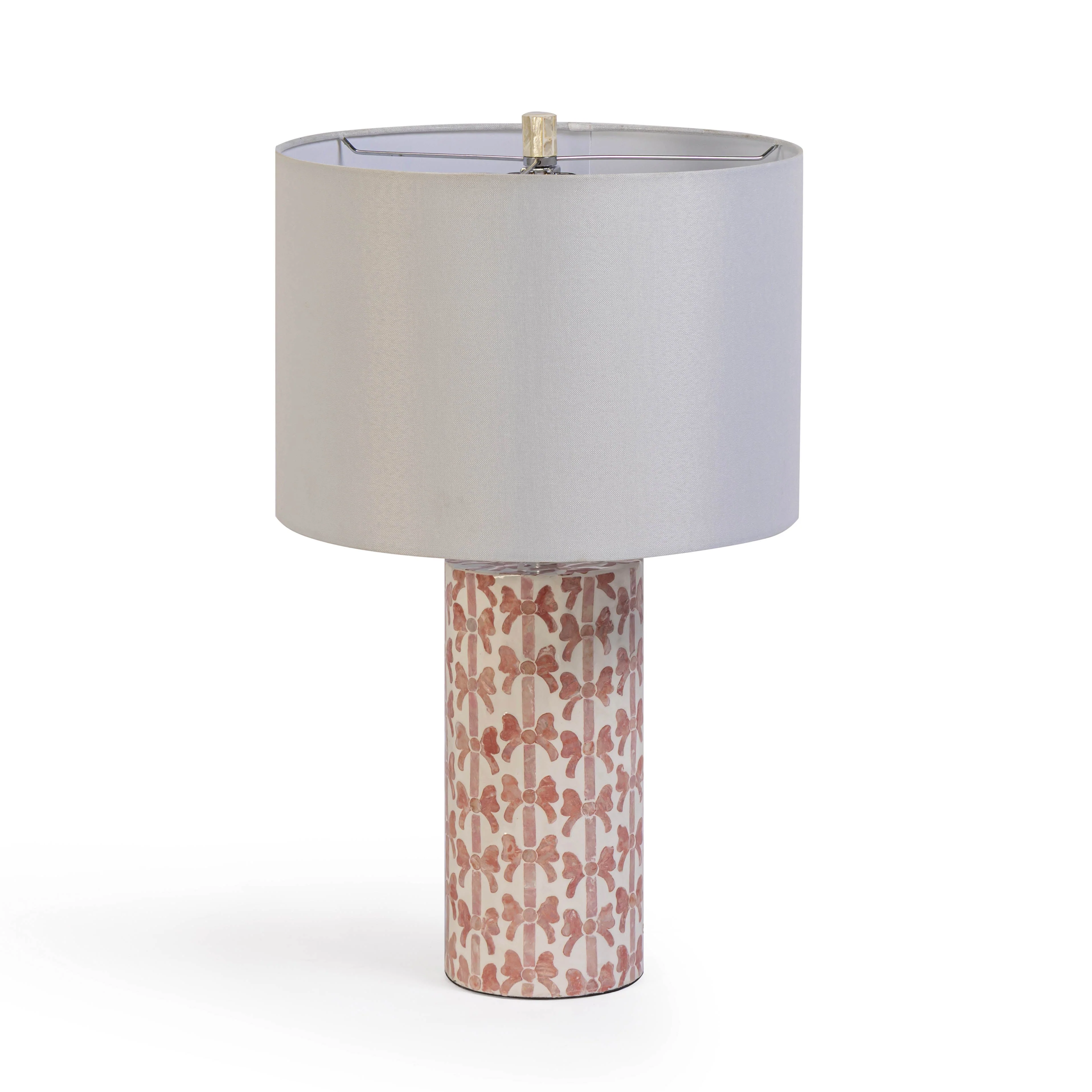 Lassy Pink Ribbon Capiz Shell Table Lamp - Image 3