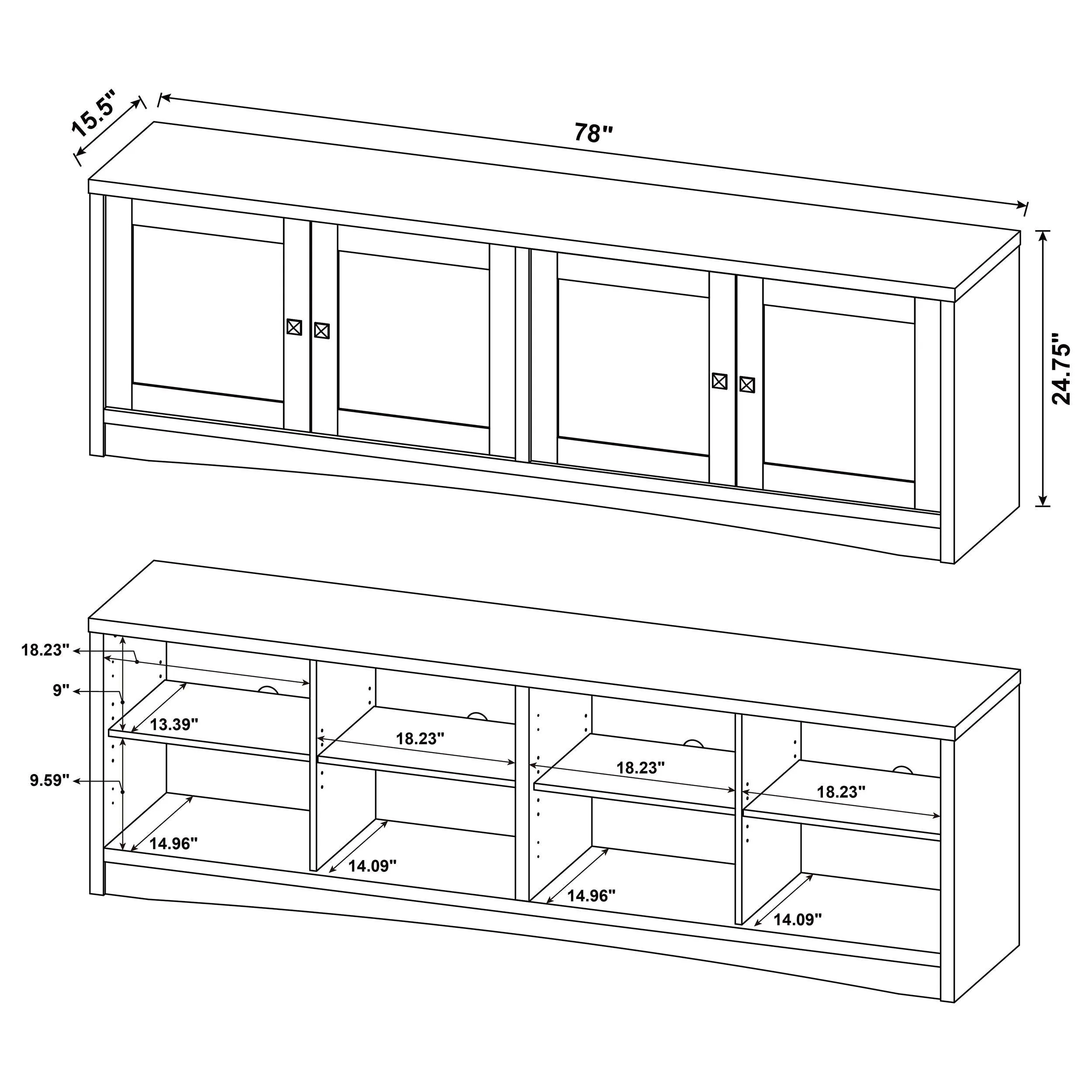 Laughlin Dark Pine 3-Piece Entertainment Center TV Stand - Image 18