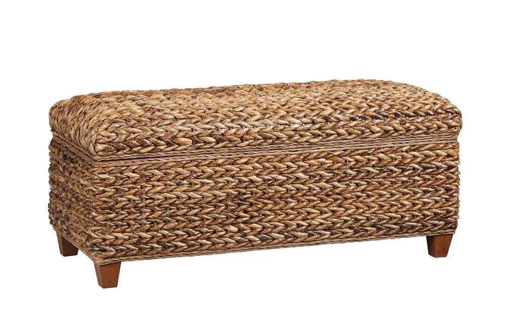 Laughton Amber Hand-Woven Storage Trunk - Image 2