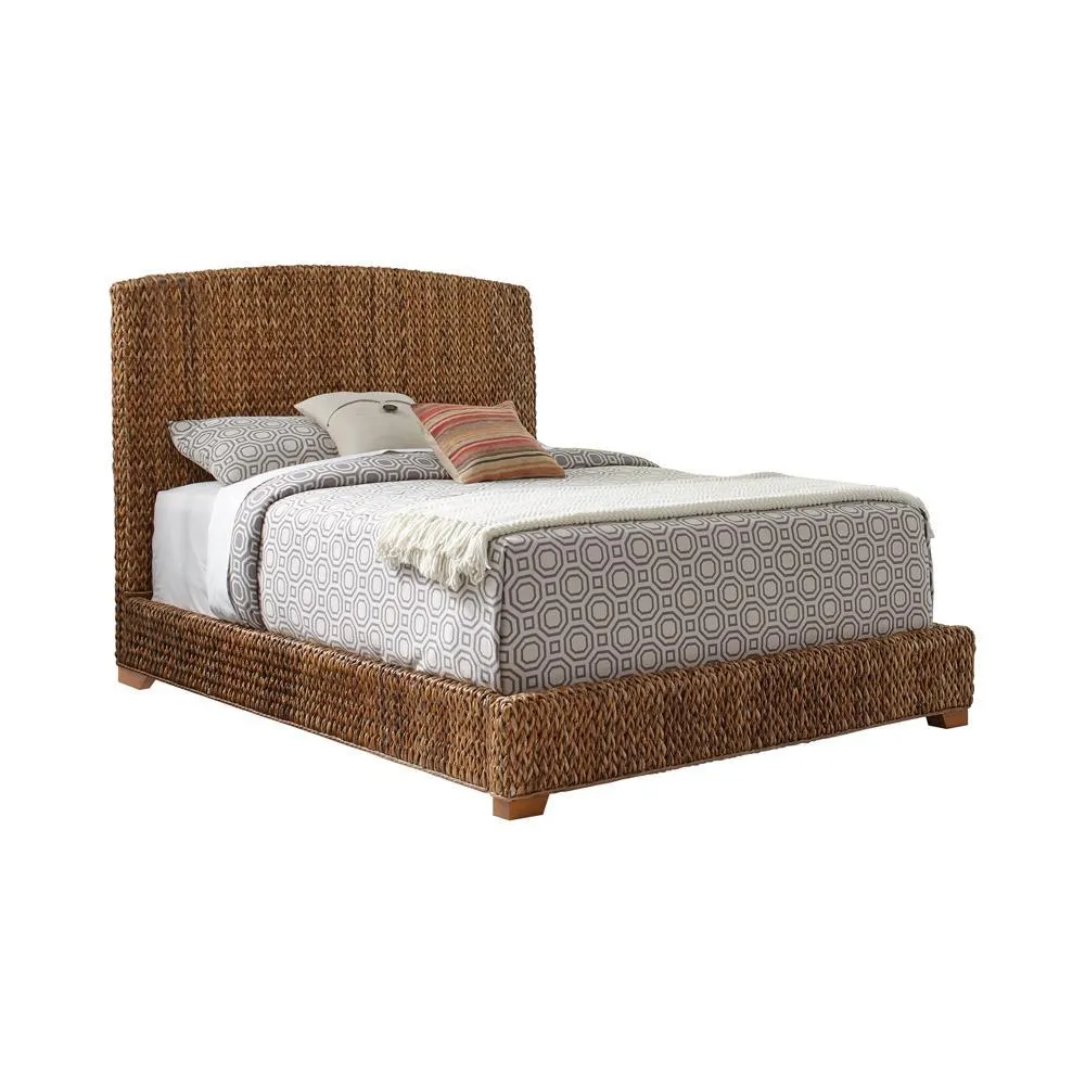 Laughton Amber Queen Hand-Woven Banana Leaf Bed - Image 2