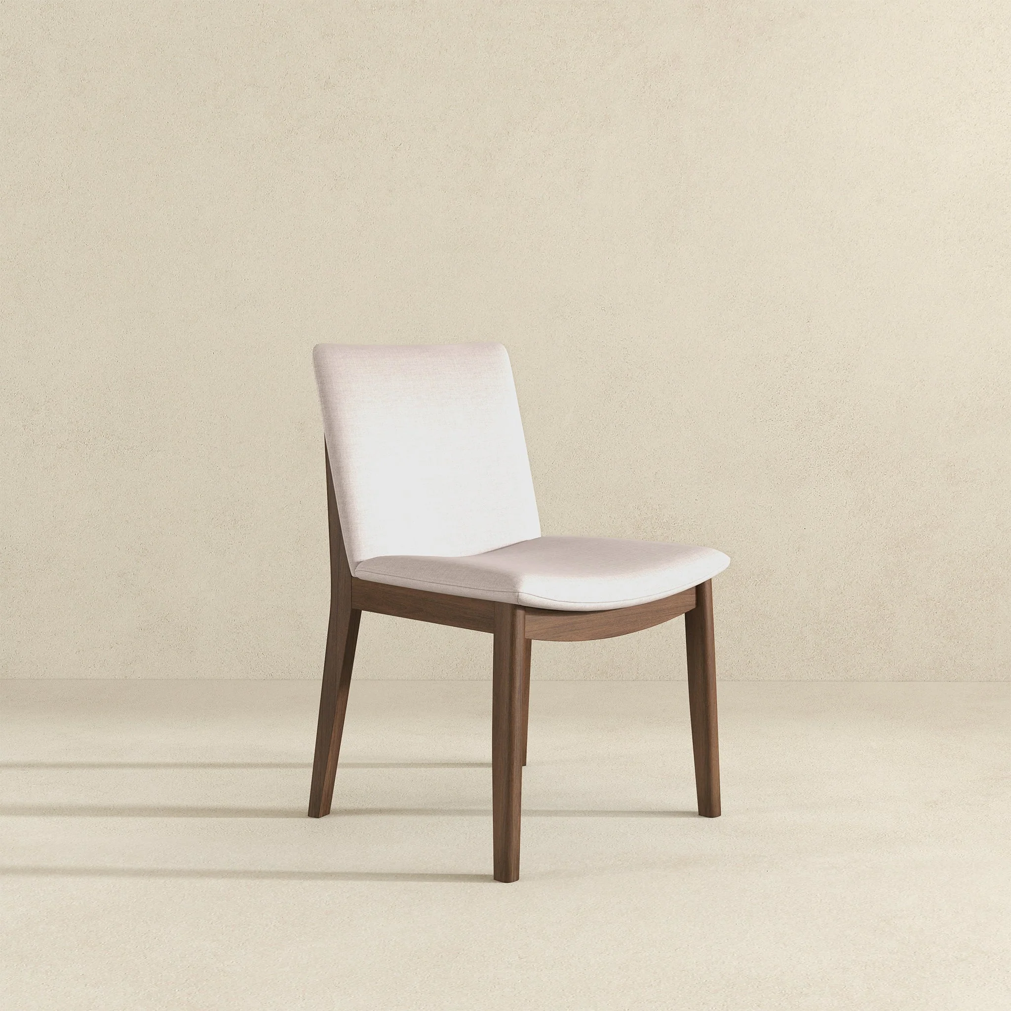 Laura  Beige Linen Solid Wood Dining Chair (Set Of 2) - Image 3