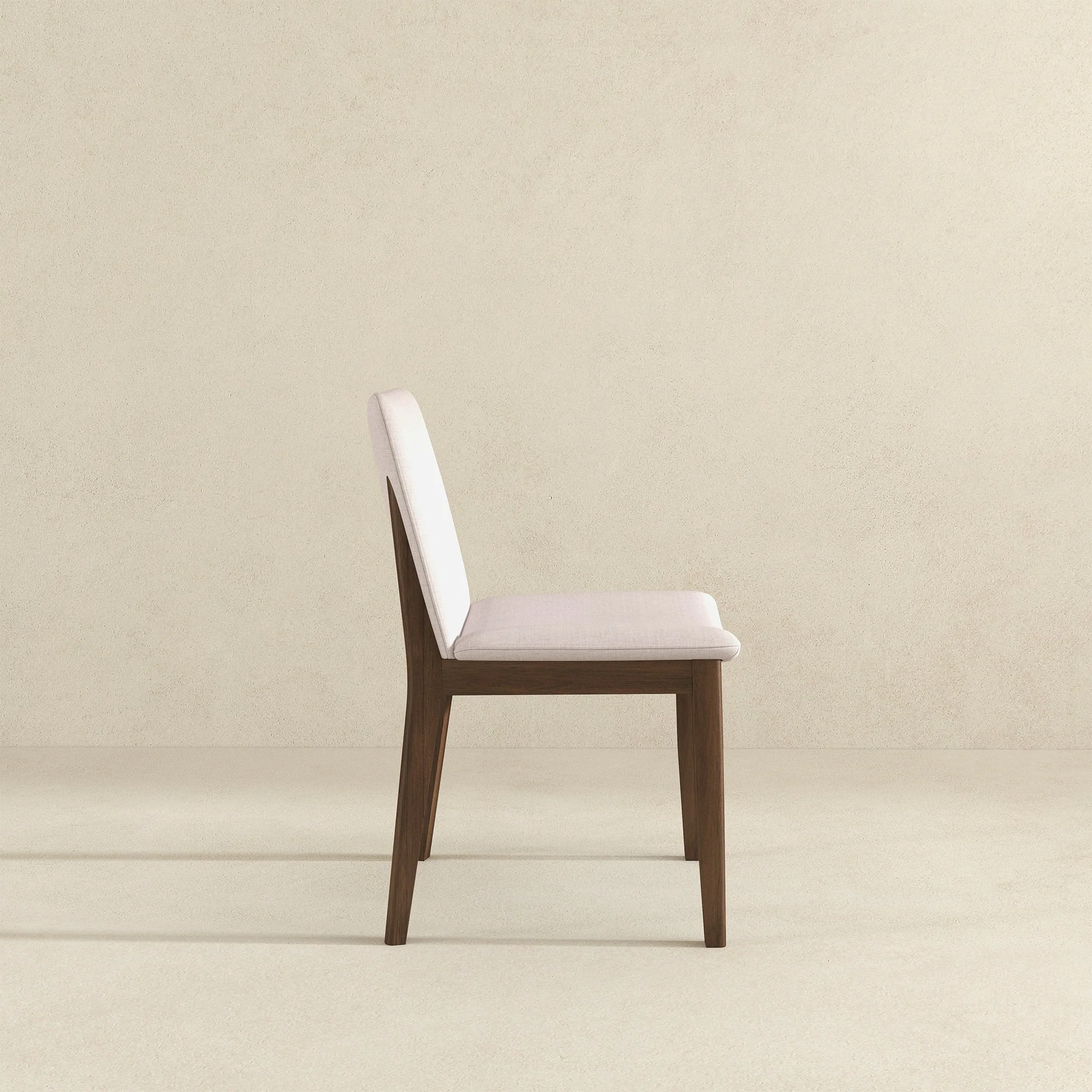 Laura  Beige Linen Solid Wood Dining Chair (Set Of 2) - Image 5