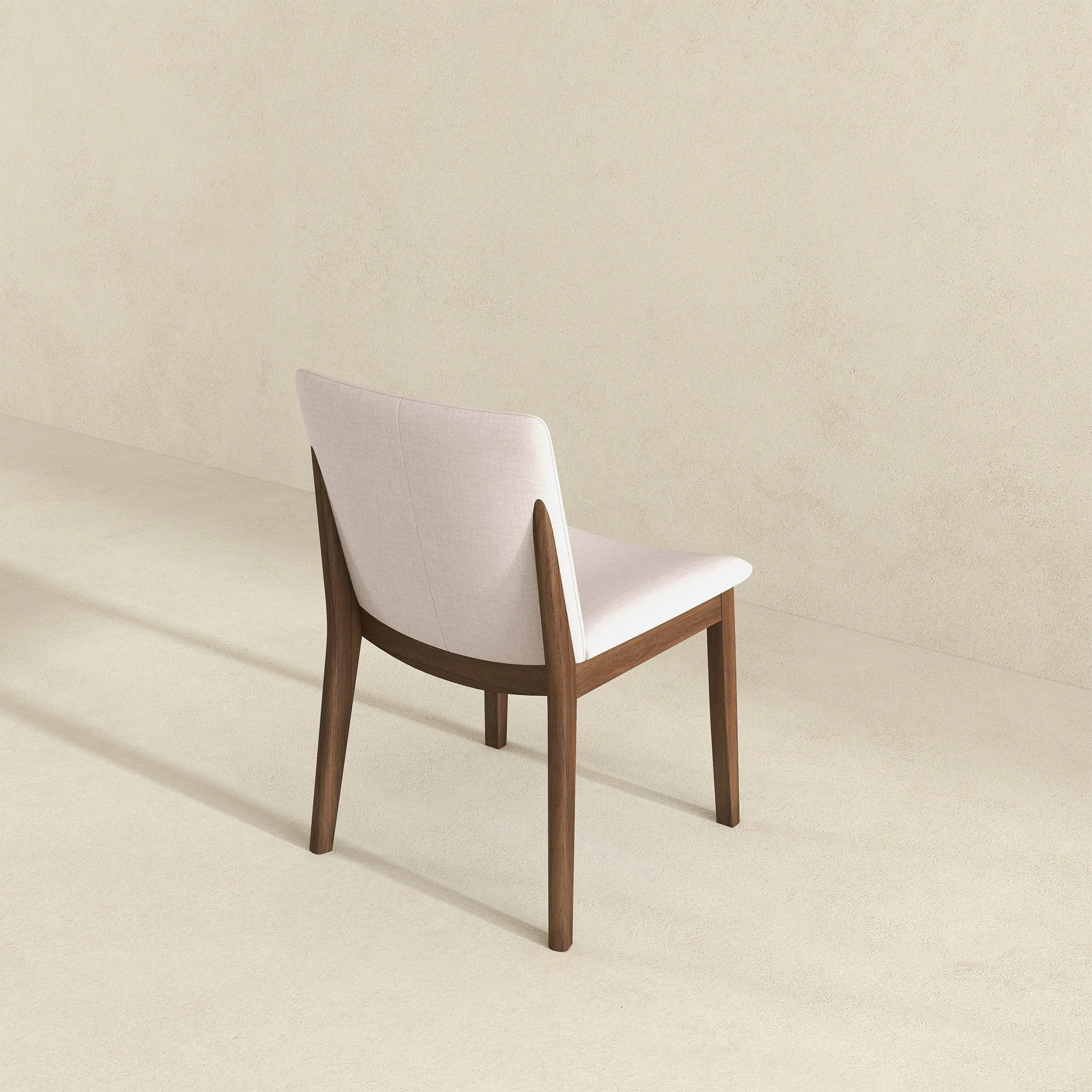 Laura  Beige Linen Solid Wood Dining Chair (Set Of 2) - Image 6