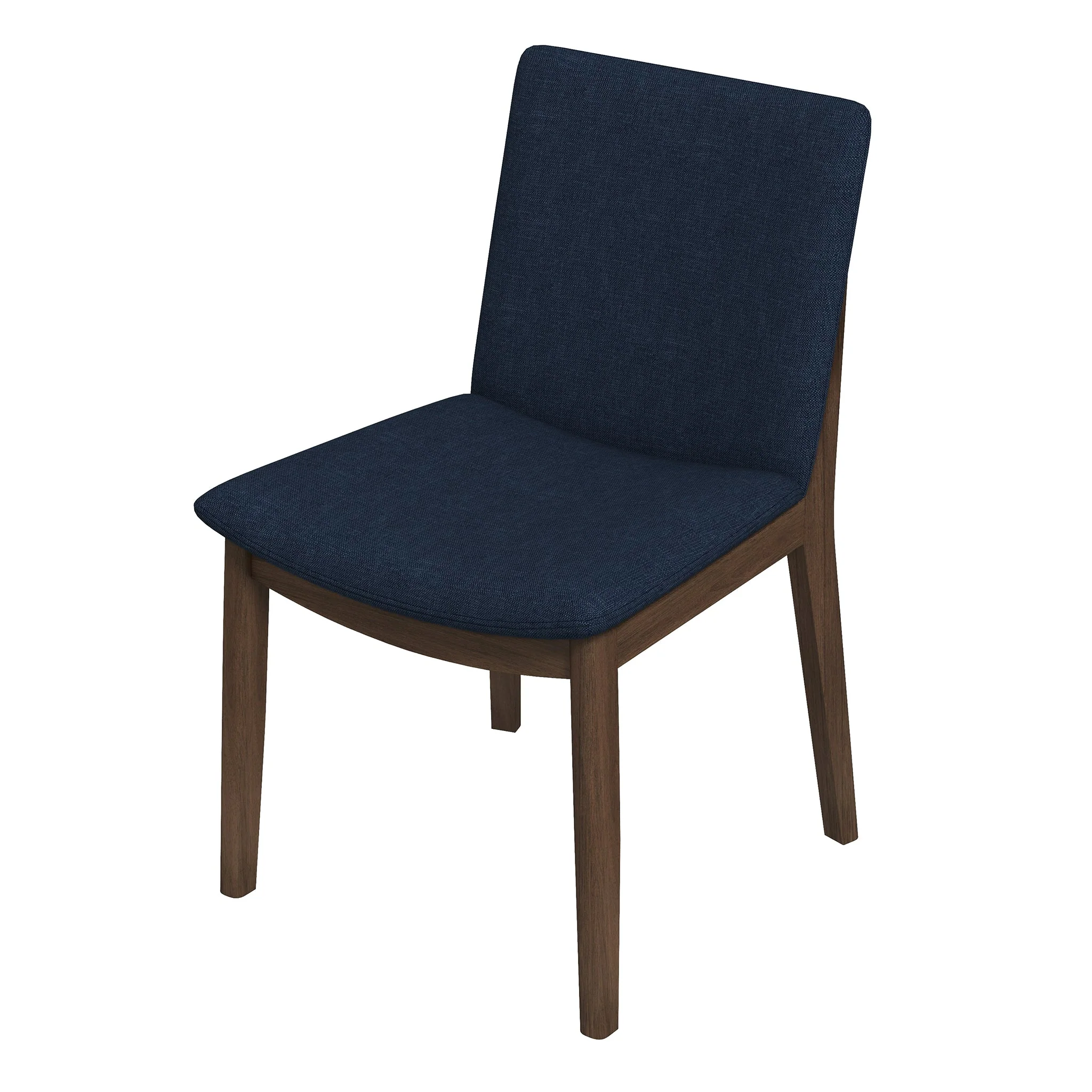 Laura  Blue Linen Solid Wood Dining Chair (Set Of 2) - Image 7