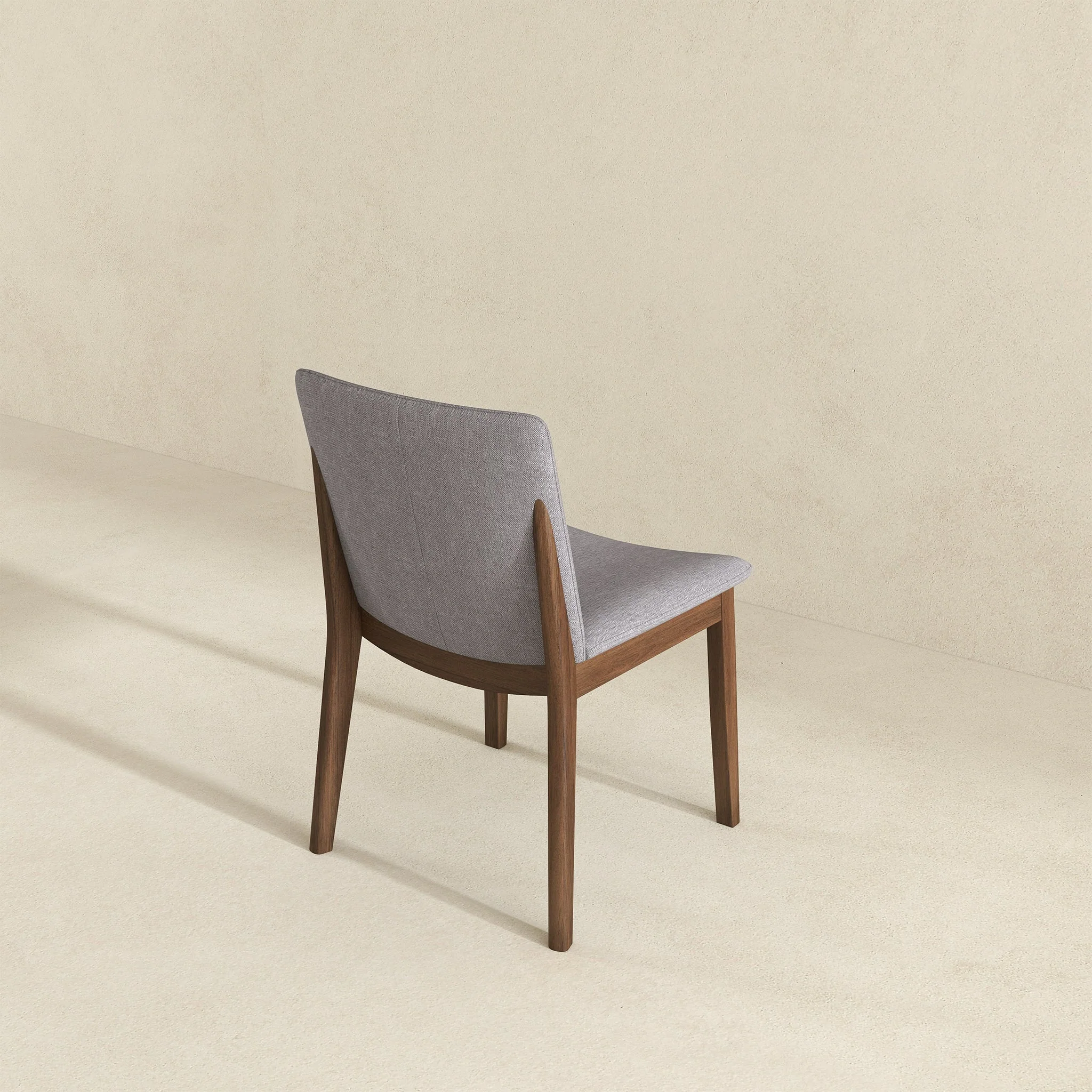 Laura  Light Grey Linen Solid Wood Dining Chair (Set Of 2) - Image 6