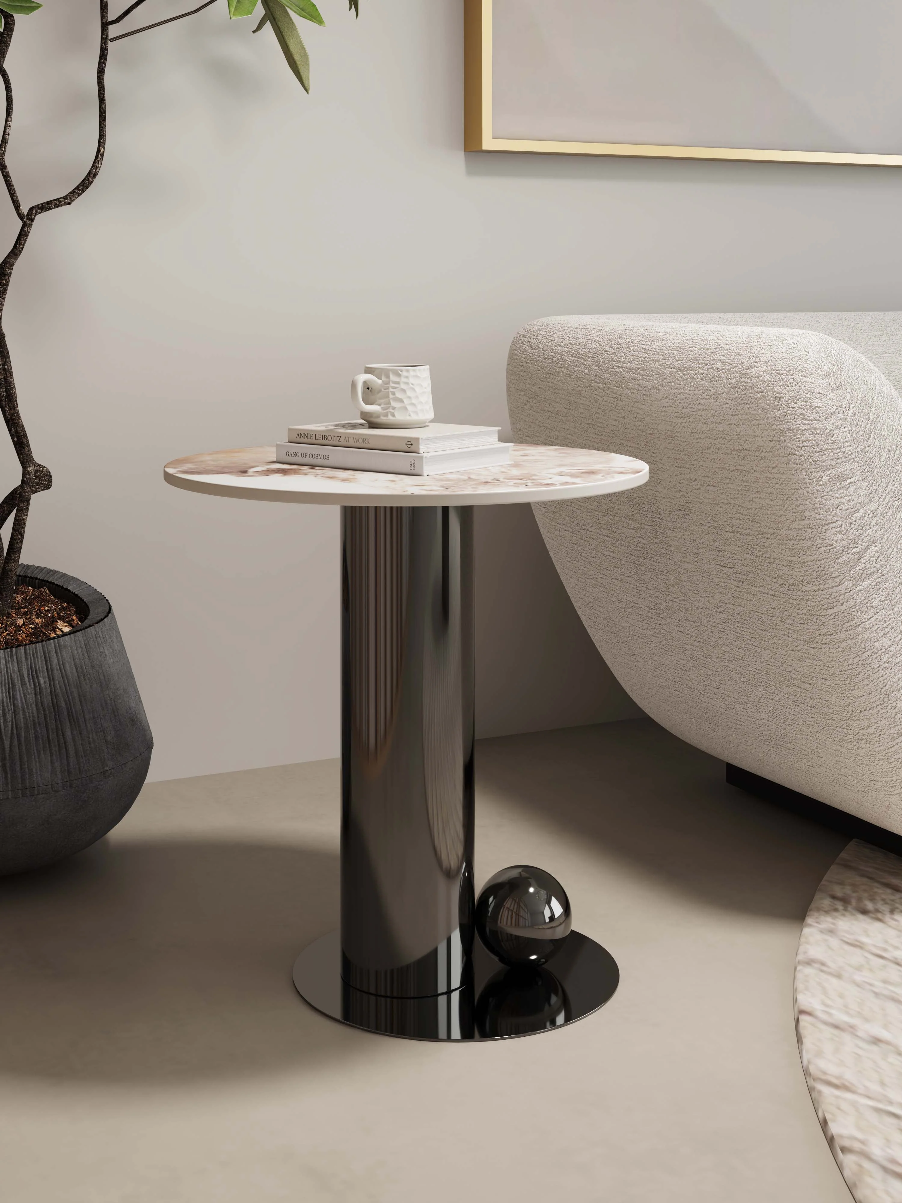 Laurel End Table in Black - Image 2