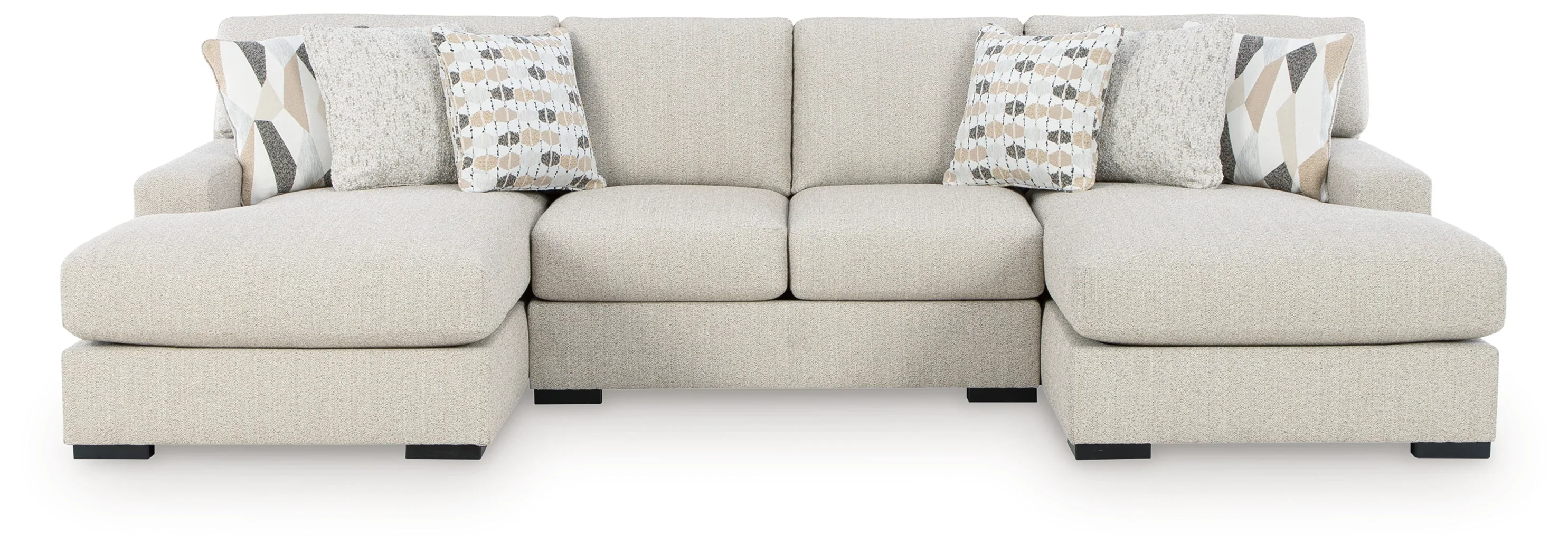 Laurelgrove Pebble 3-Piece Double Chaise Sectional