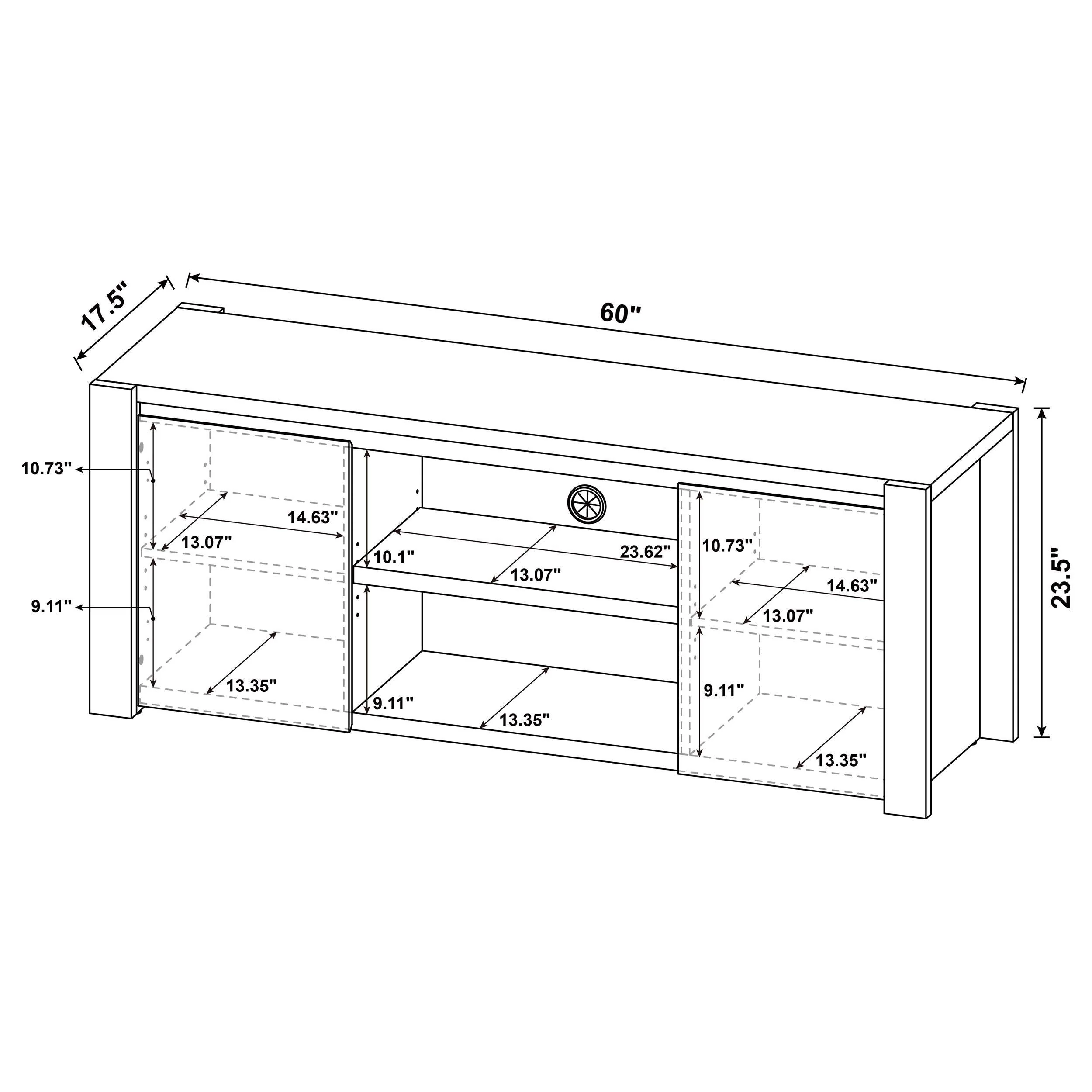 Laurelton Light Oak 3-Piece Entertainment Center TV Stand - Image 18