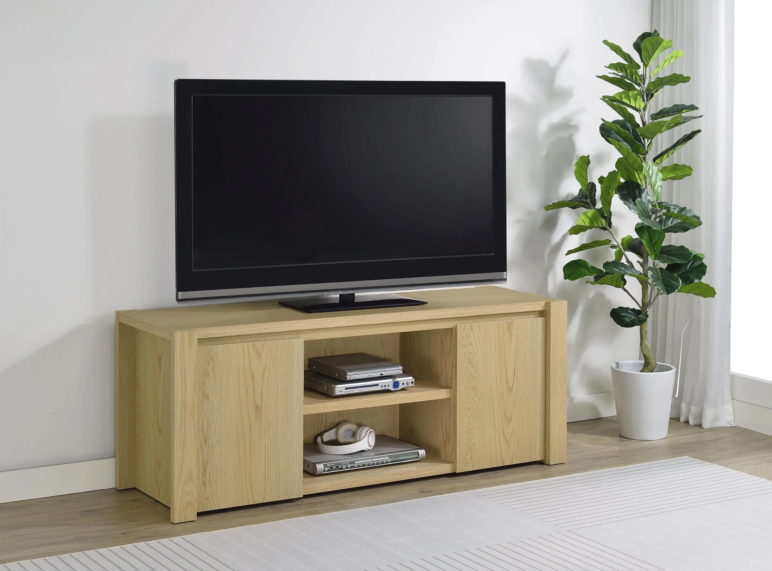 Laurelton Light Oak 60-inch 2-Door TV Stand Media Console - Image 2