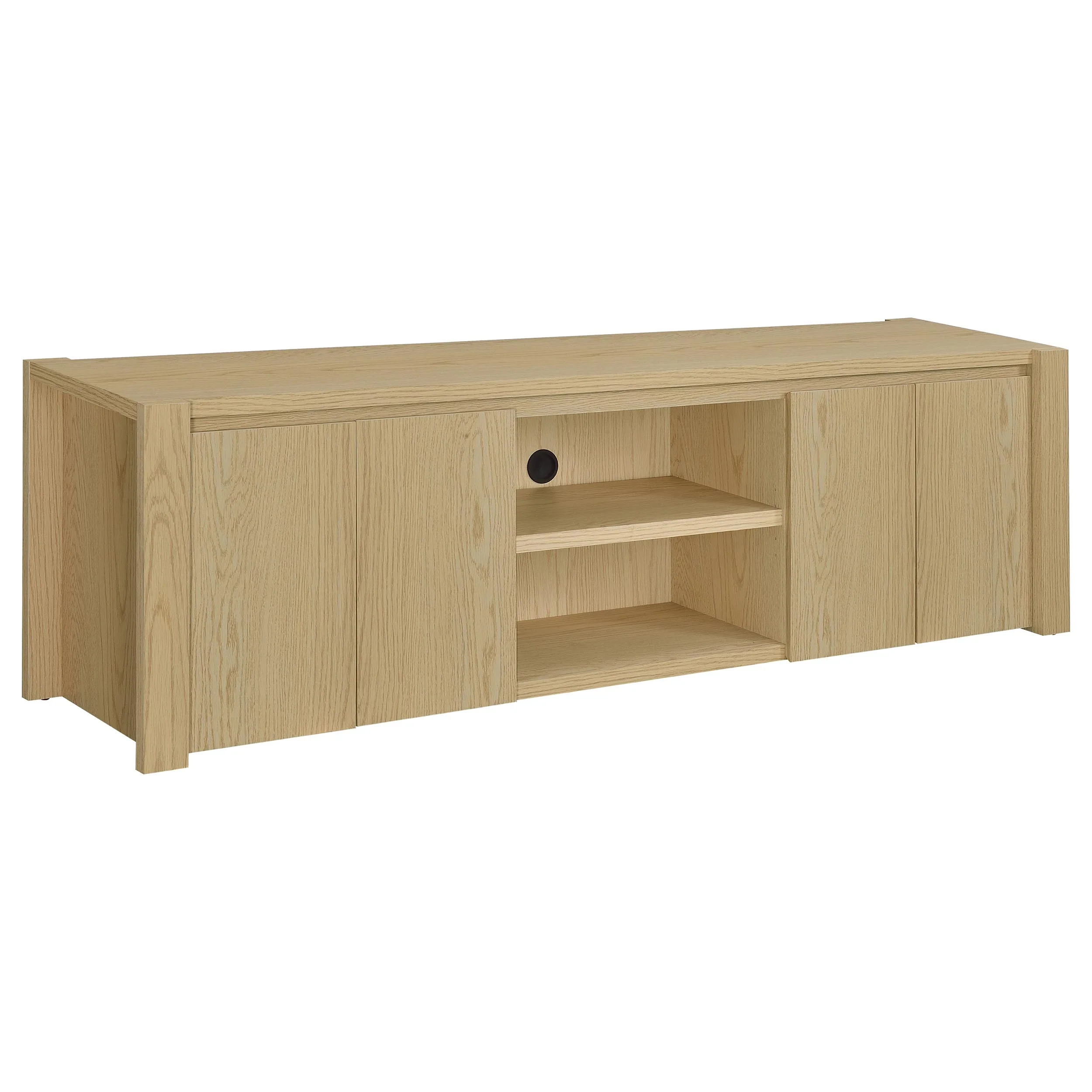 Laurelton Light Oak 78-inch 4-door TV Stand Media Console - Image 2