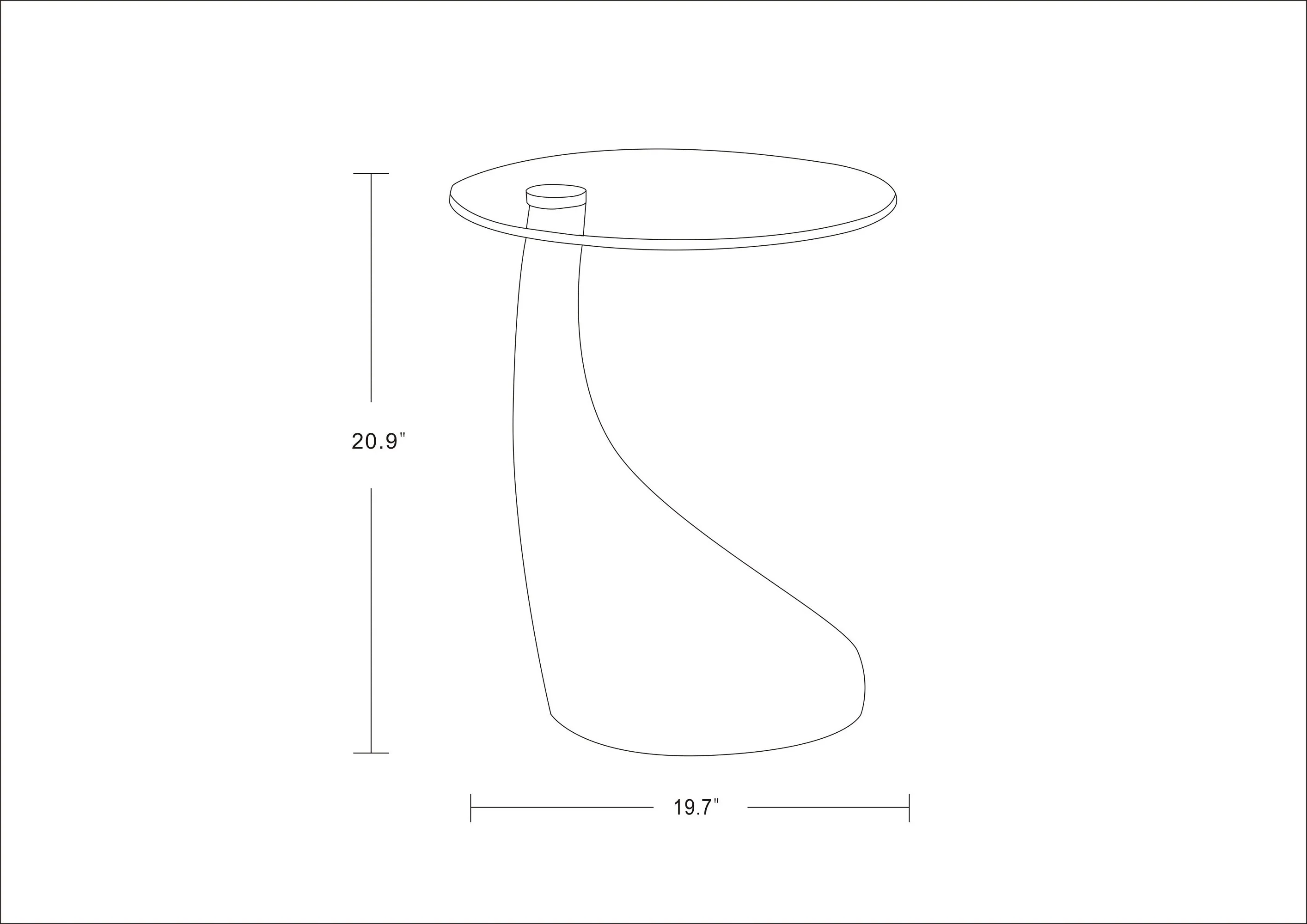 Lava Accent Table in White - Image 3