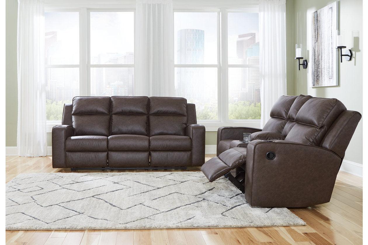 Lavenhorne Granite Manual Reclining Sofa & Loveseat - Image 3