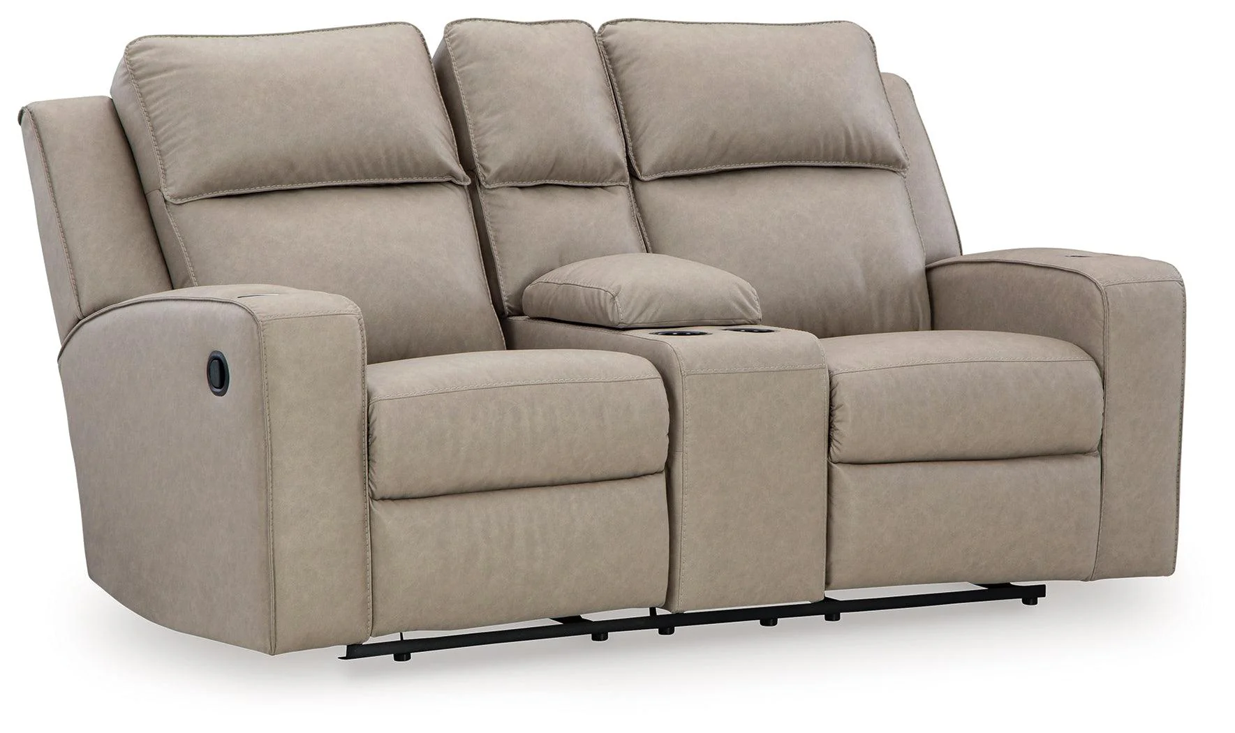 Lavenhorne Pebble Manual Reclining Loveseat with Console - Image 2