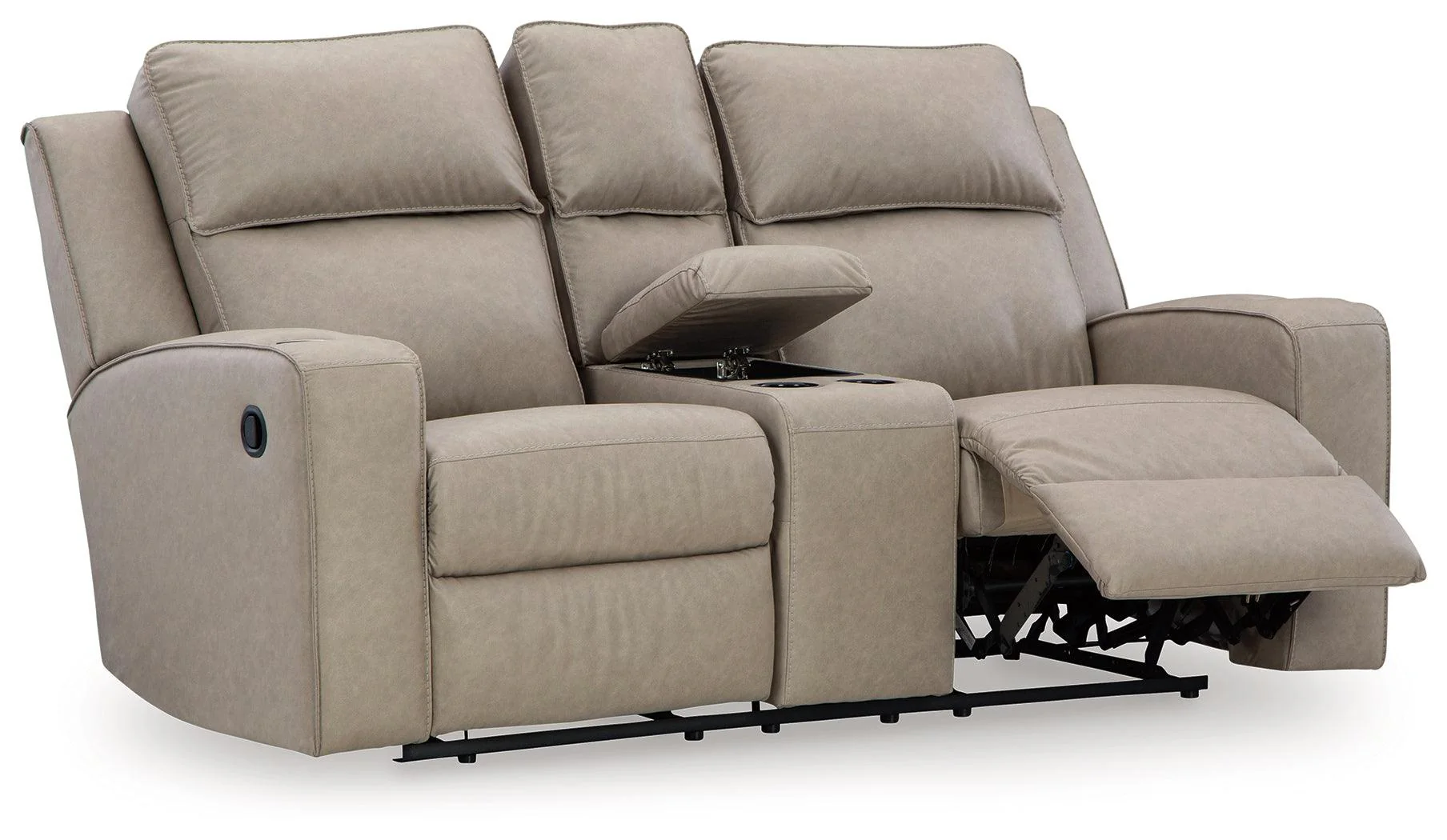 Lavenhorne Pebble Manual Reclining Loveseat with Console - Image 3