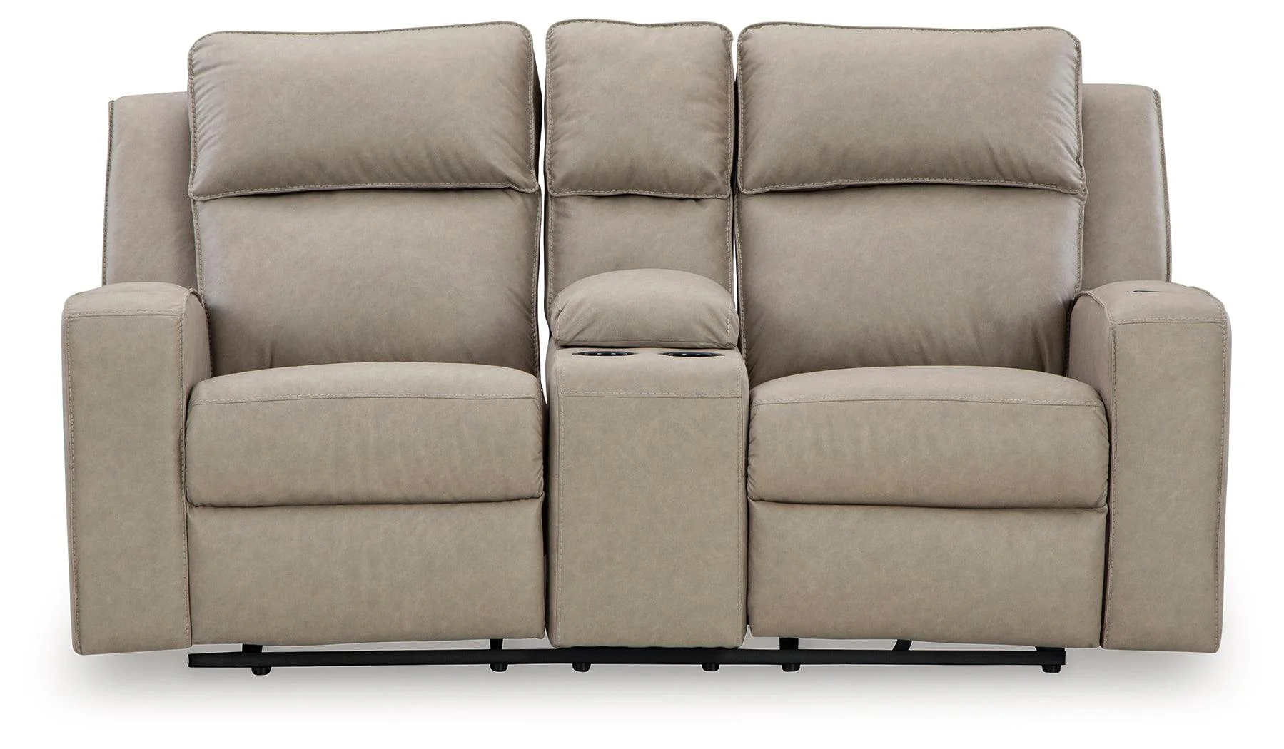 Lavenhorne Pebble Manual Reclining Loveseat with Console - Image 4