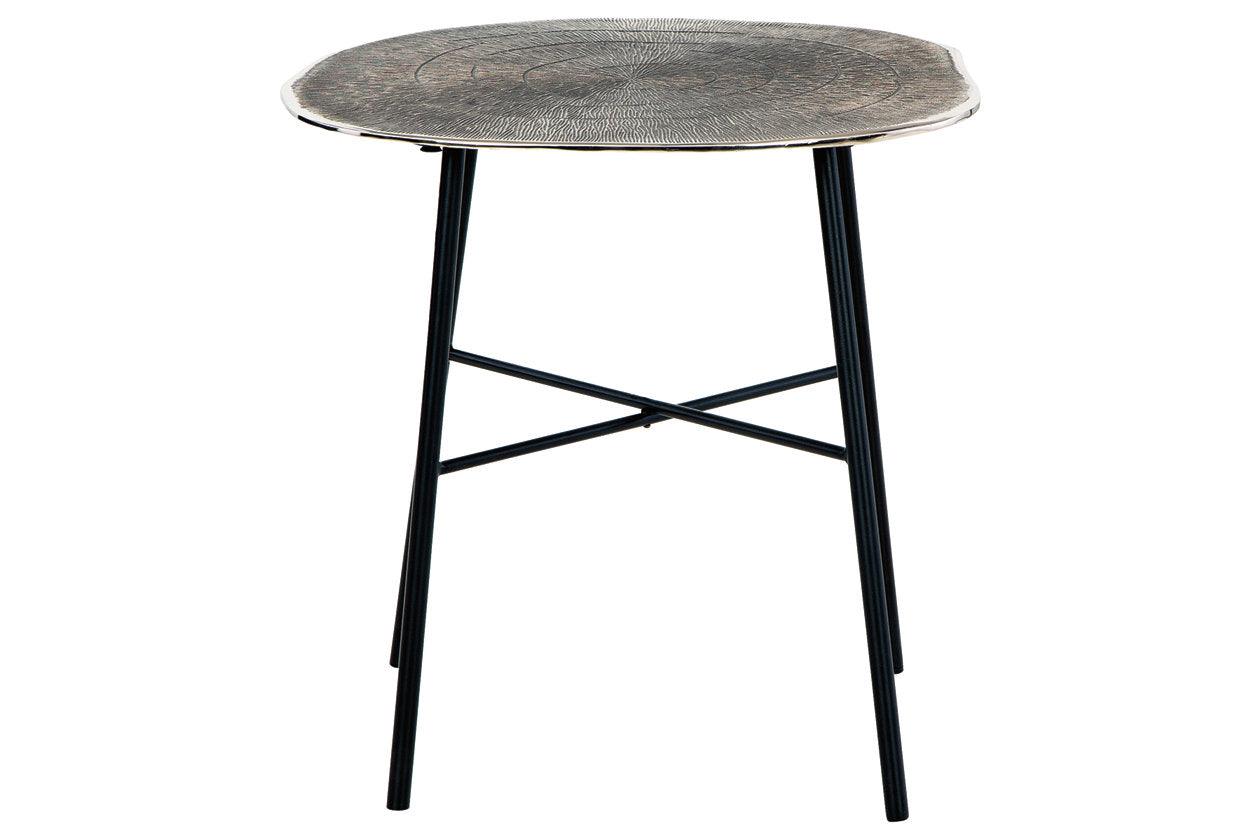 Laverford Chrome/Black End Table - Image 2