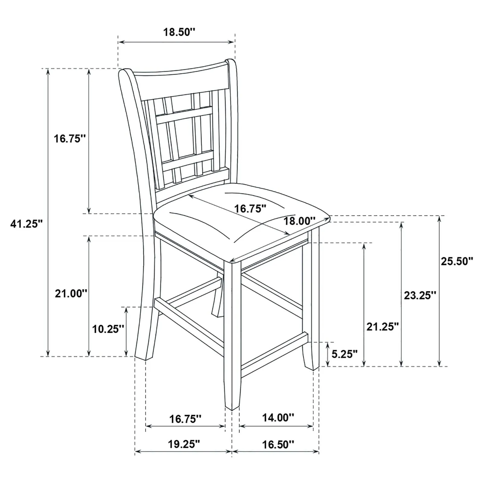 Lavon Espresso and Black Counter Height Dining Set - Image 10