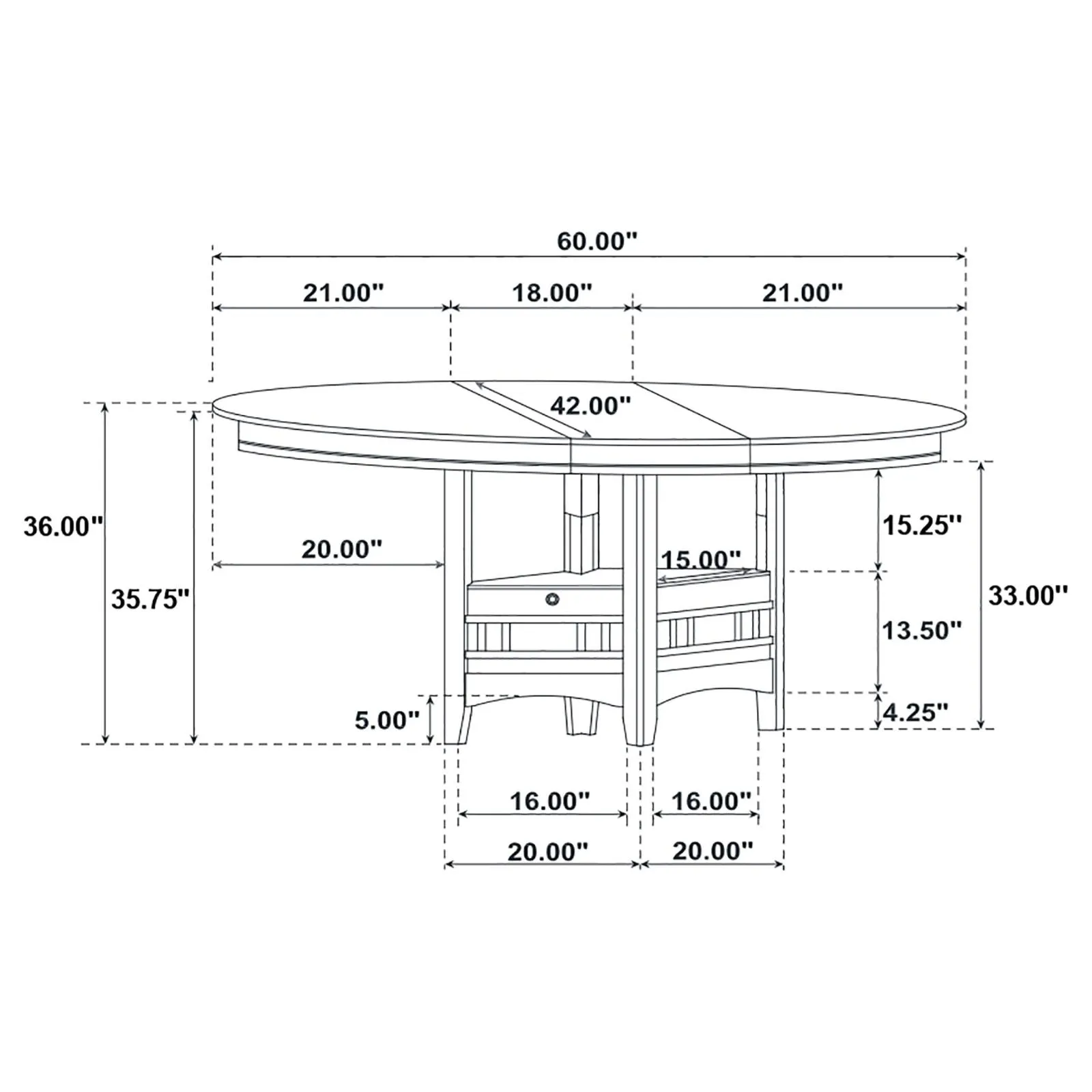 Lavon Espresso and Black Counter Height Dining Set - Image 9
